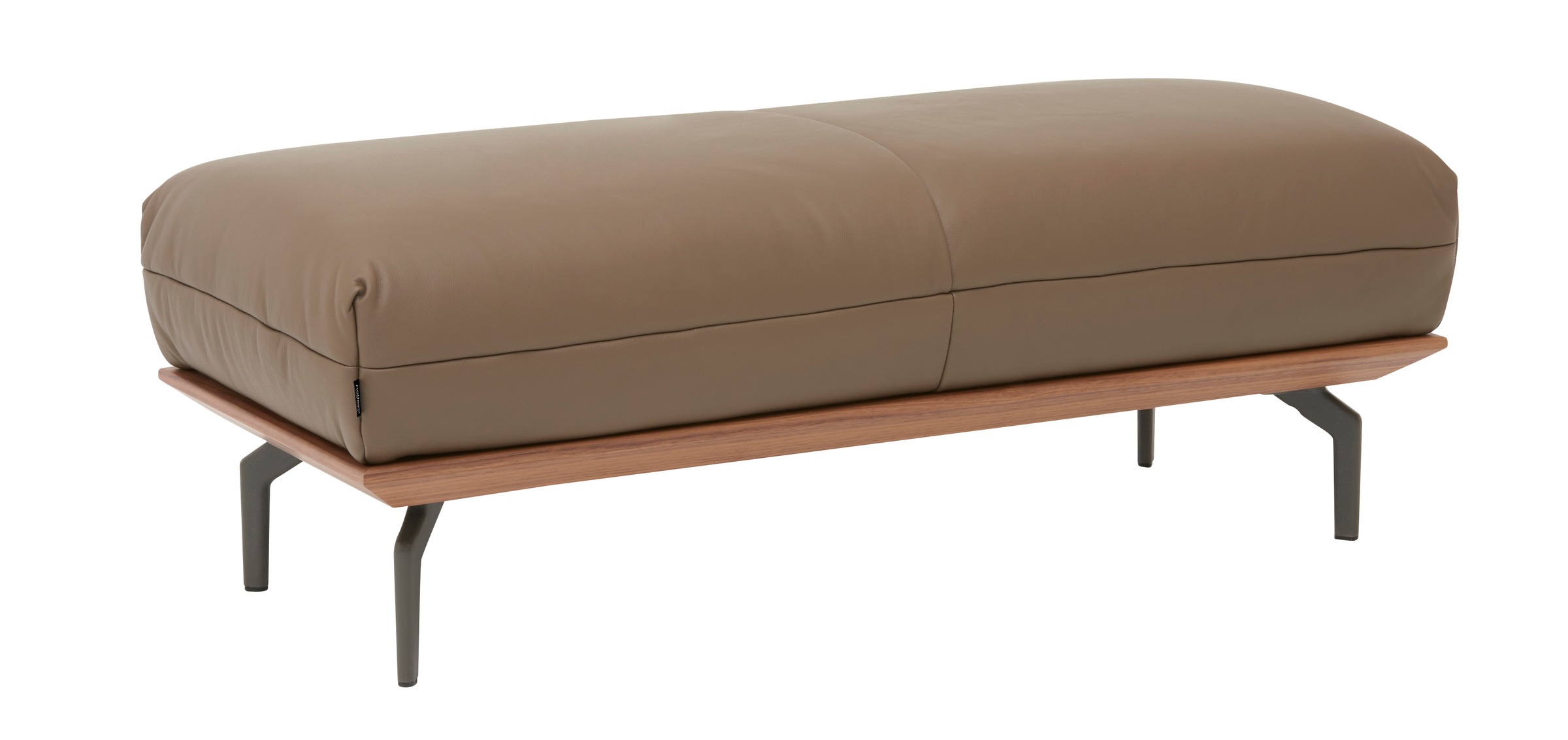 Creation BY ROLF BENZ Polsterhocker »CR.420, Designhocker, Sitzhocker«, in 2 Bezugsqualitäten, Holzrahmen in Eiche Natur oder Nussbaum
