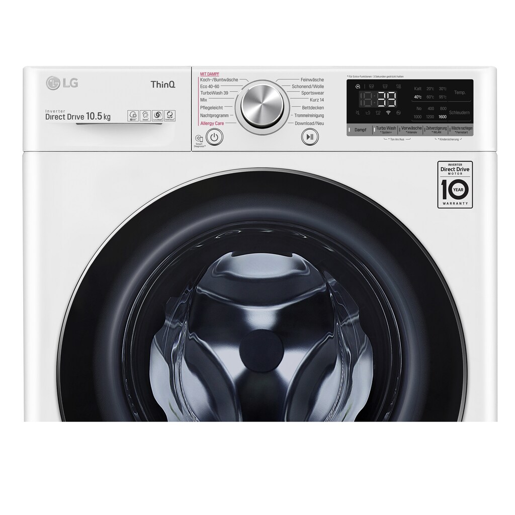 LG Waschmaschine, F6W105A, 10,5 kg, 1600 U/min