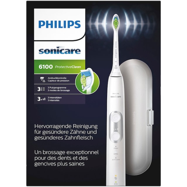 Philips Sonicare Elektrische Zahnbürste »HX6877/28«, 1 St. Aufsteckbürsten,  ProtectiveClean 6100, Schallzahnbürste, mit 3 Putzprogrammen mit 3 Jahren  XXL Garantie