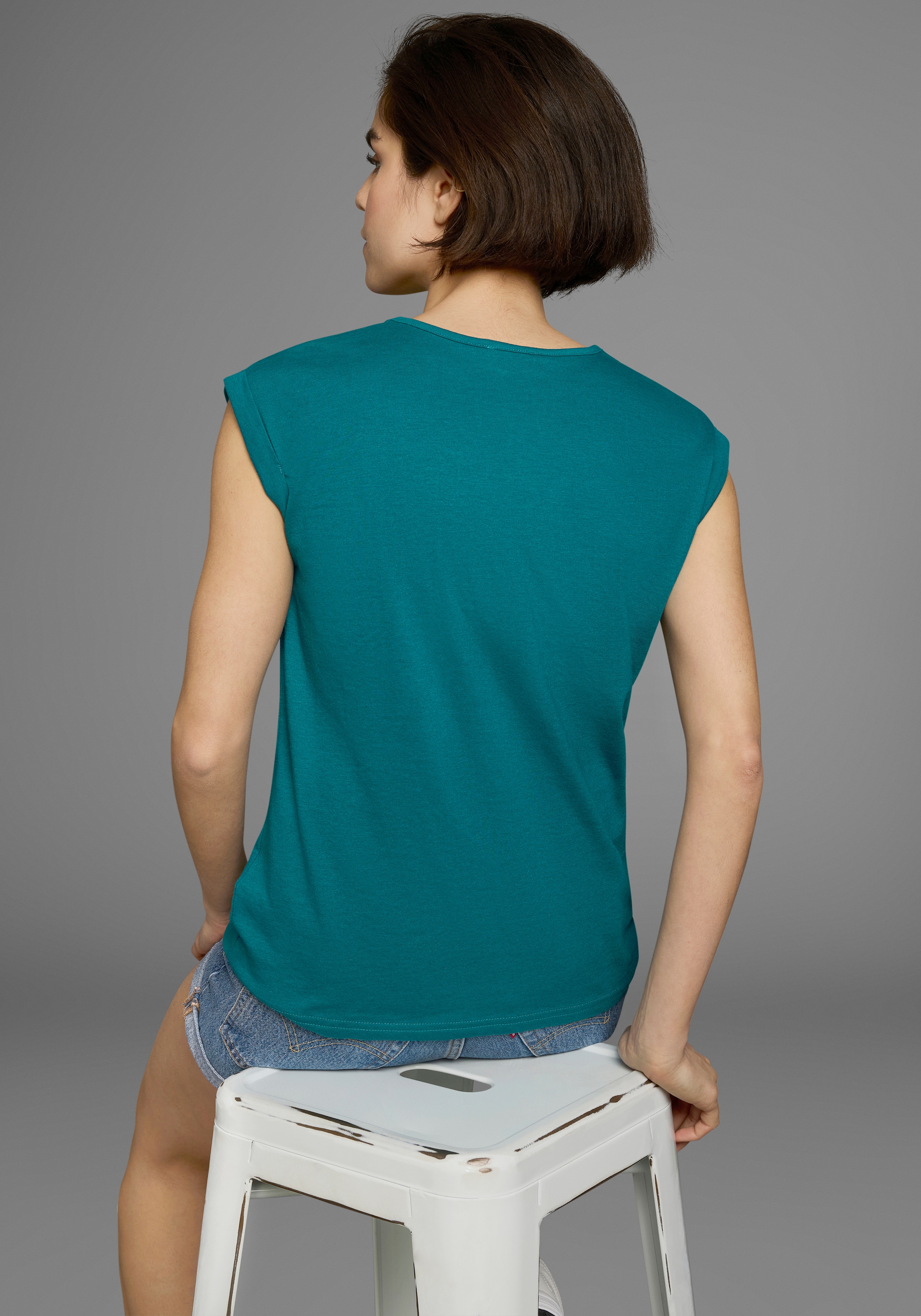 Boysen's T-Shirt, Kurzarm, unifarben, Rundhals, für Freizeit und Alltag