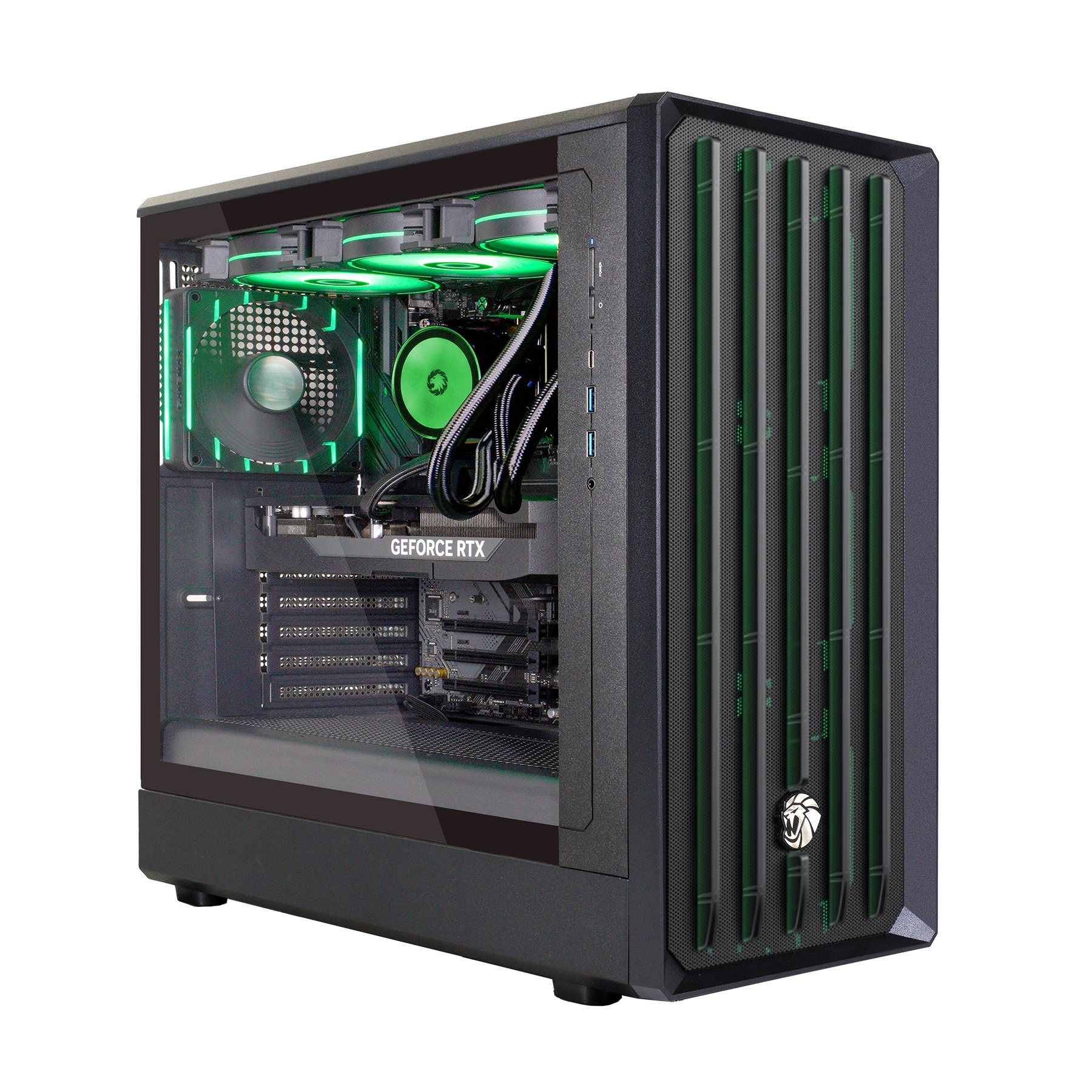 GAMEMAX Gaming-PC »CLAW BK 8095 AMD Ryzen 7 9700X 32GB DDR5 1TB SSD RTX 5060Ti« DDR5 RAM, Windows 11, Wasserkühlung