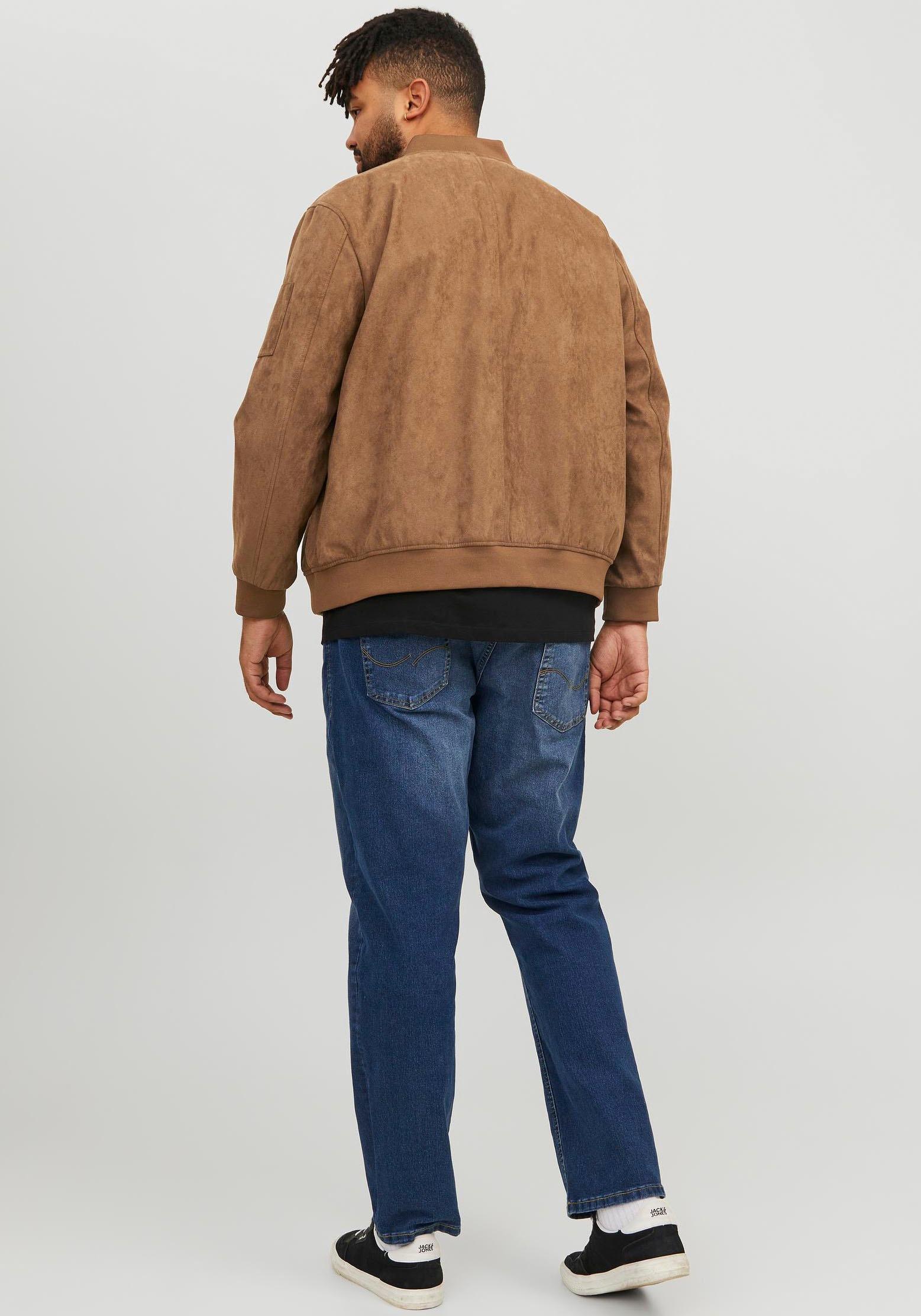 Jack & Jones PlusSize Blouson »JJEROCKY FAUX SUEDE BOMBER PLS«