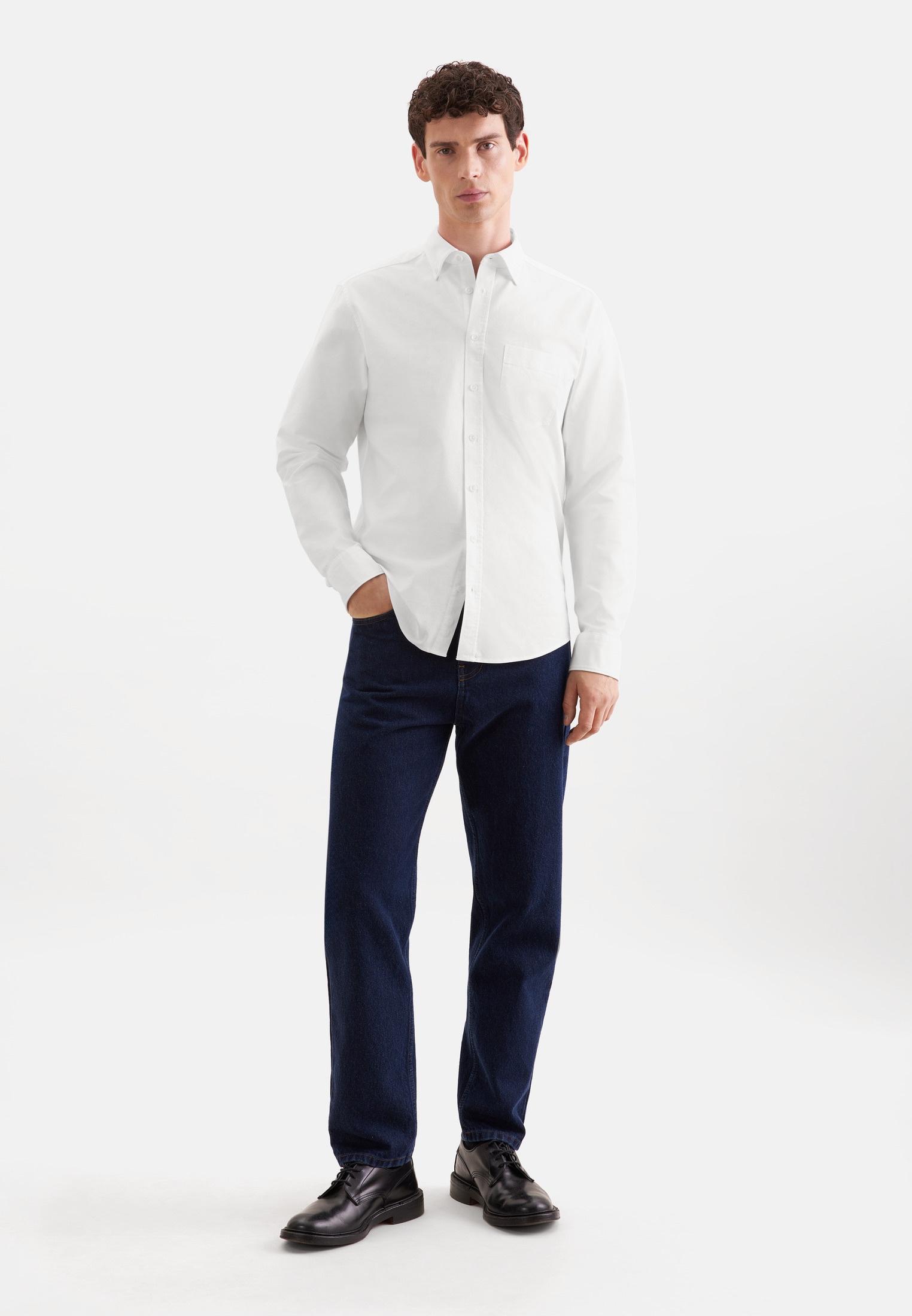 seidensticker Businesshemd Regular 1/1 Button-Down-Kragen Uni
