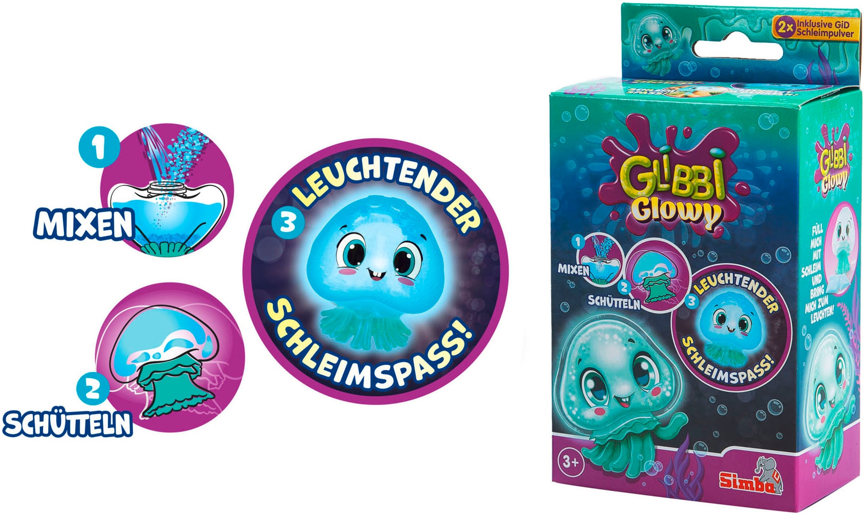 SIMBA Badespielzeug »Glibbi Glowy«, mit Leuchteffekt