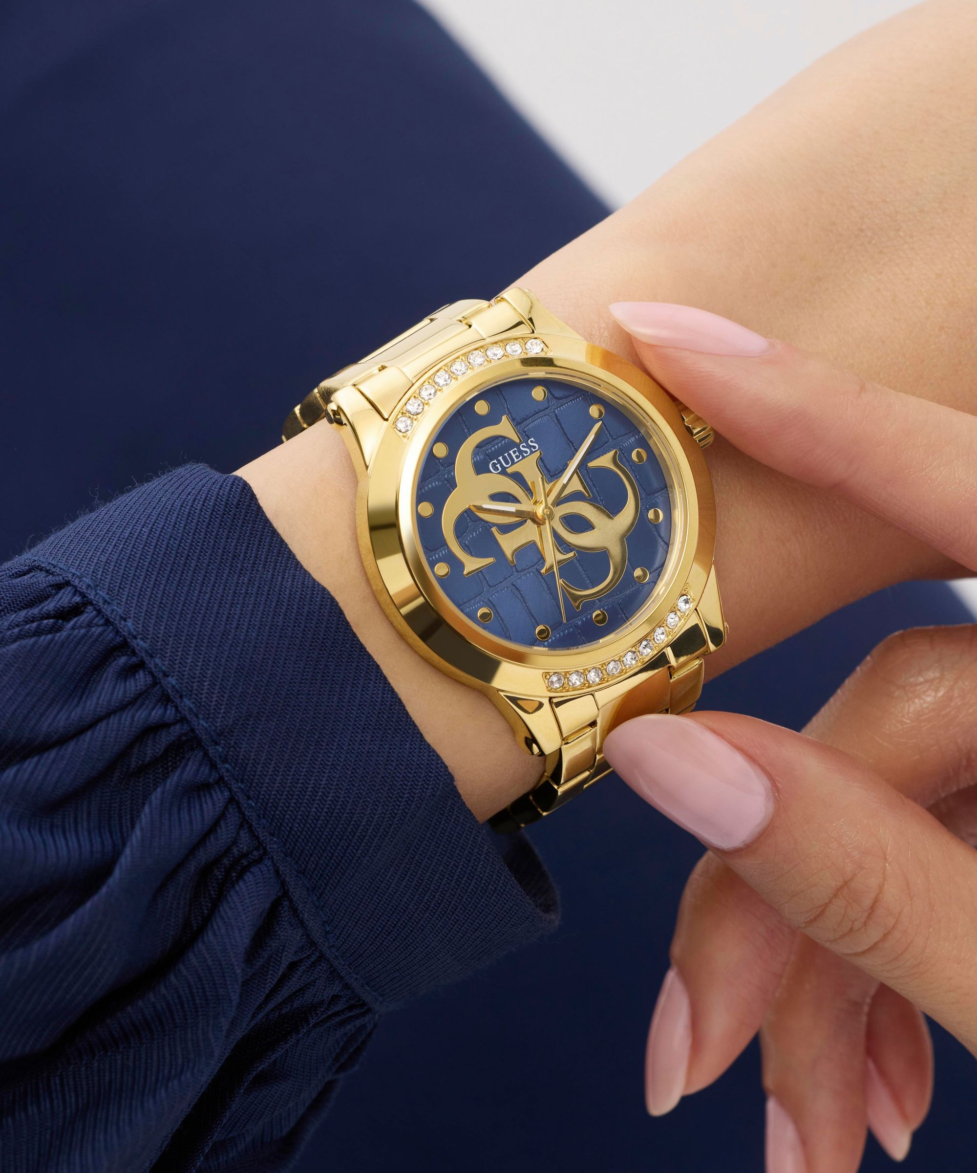 Guess Quarzuhr »GUESS-ANNETTE« Armbanduhr, Damenuhr, Edelstahlarmband, analog