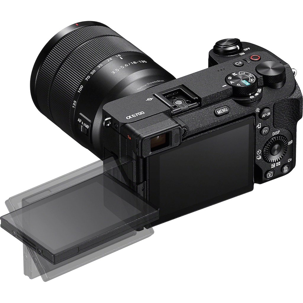 Sony Systemkamera »Alpha ILCE-6700 + 18–135-mm-Objektiv«, 18–135-mm SEL-18135, 26 MP, Bluetooth-WLAN