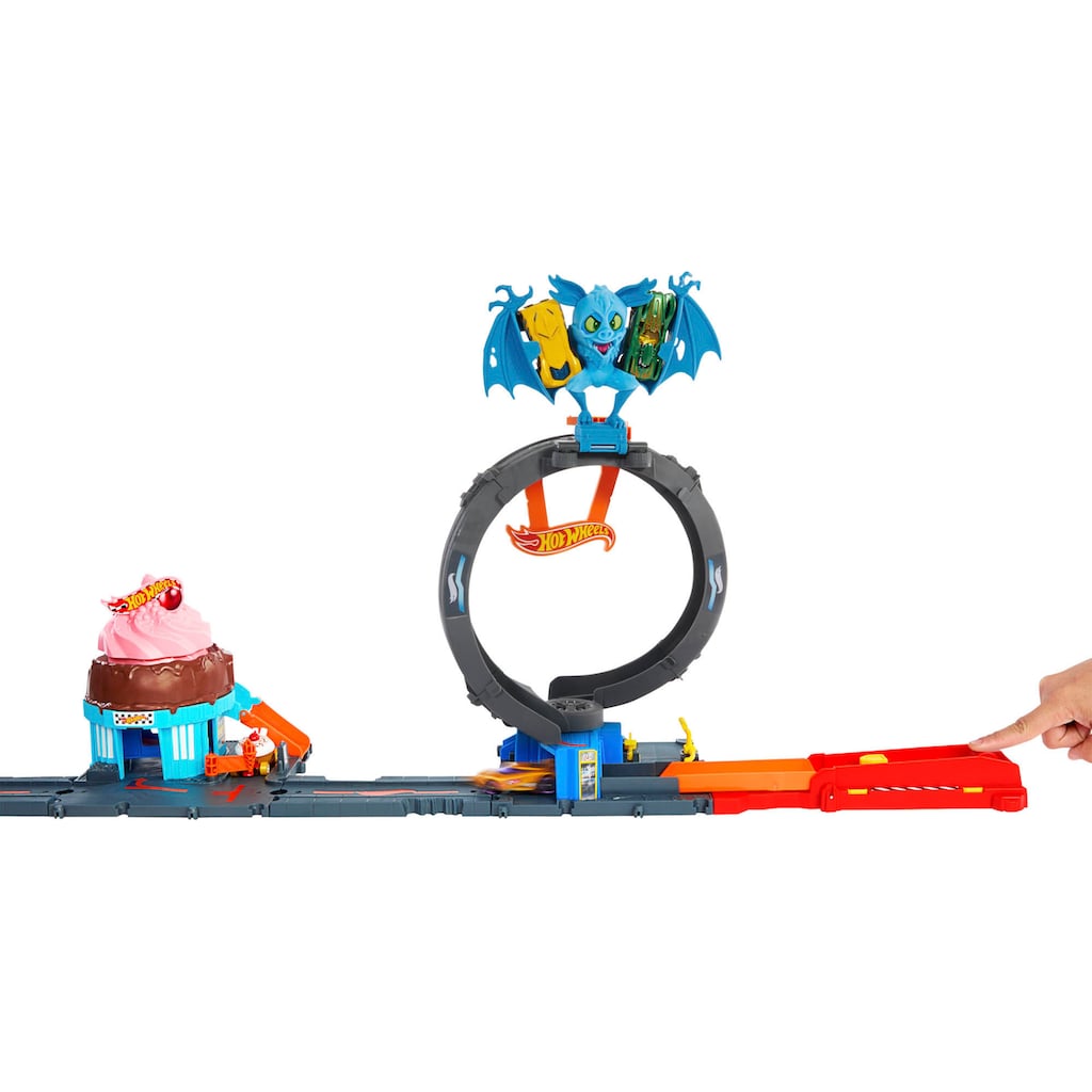 Hot Wheels Autorennbahn »Spielzeugauto Trackset, Angriff der Fledermaus«