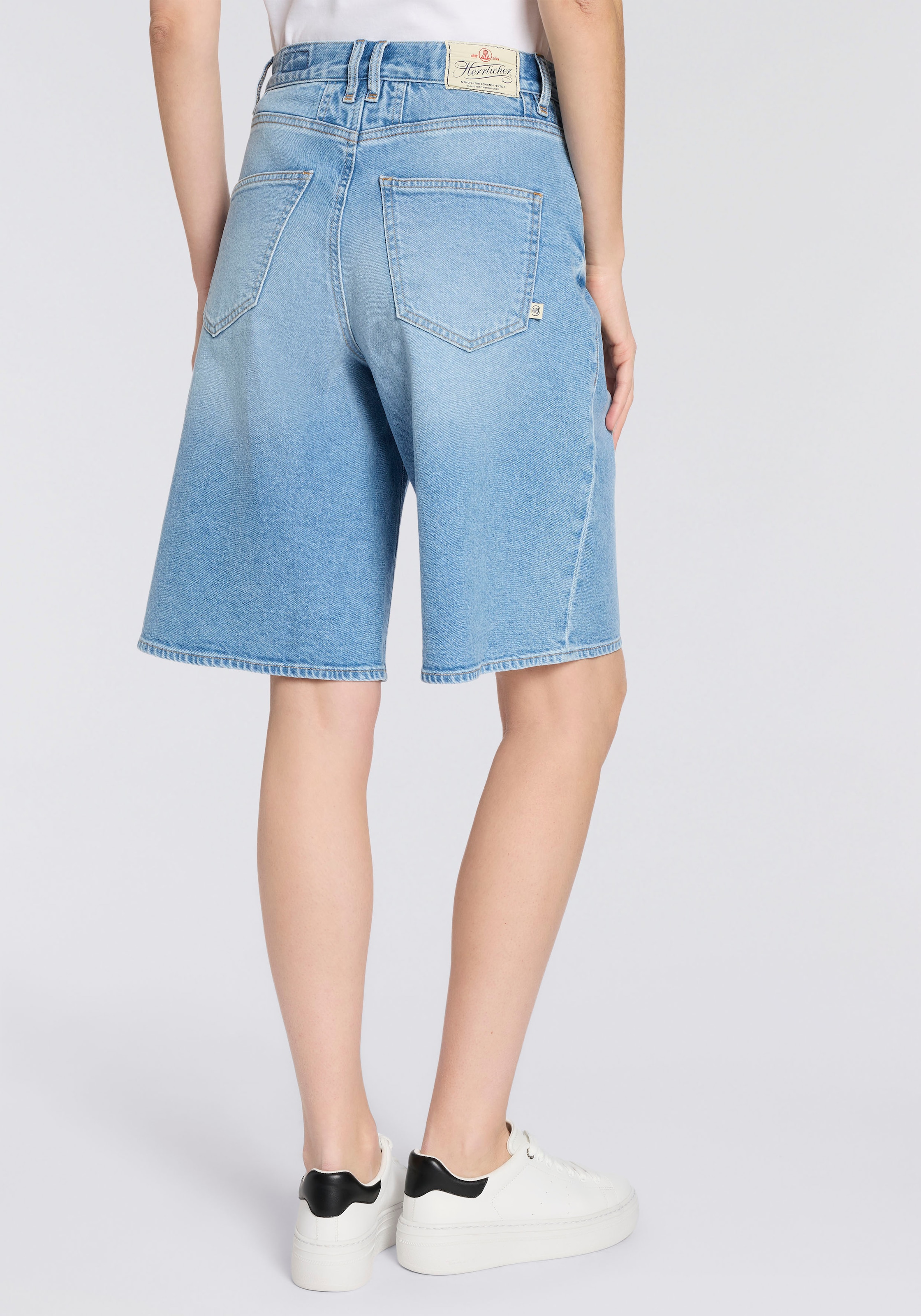 Herrlicher Jeansbermudas »Brooke Bermuda Denim« mit weitem Bein