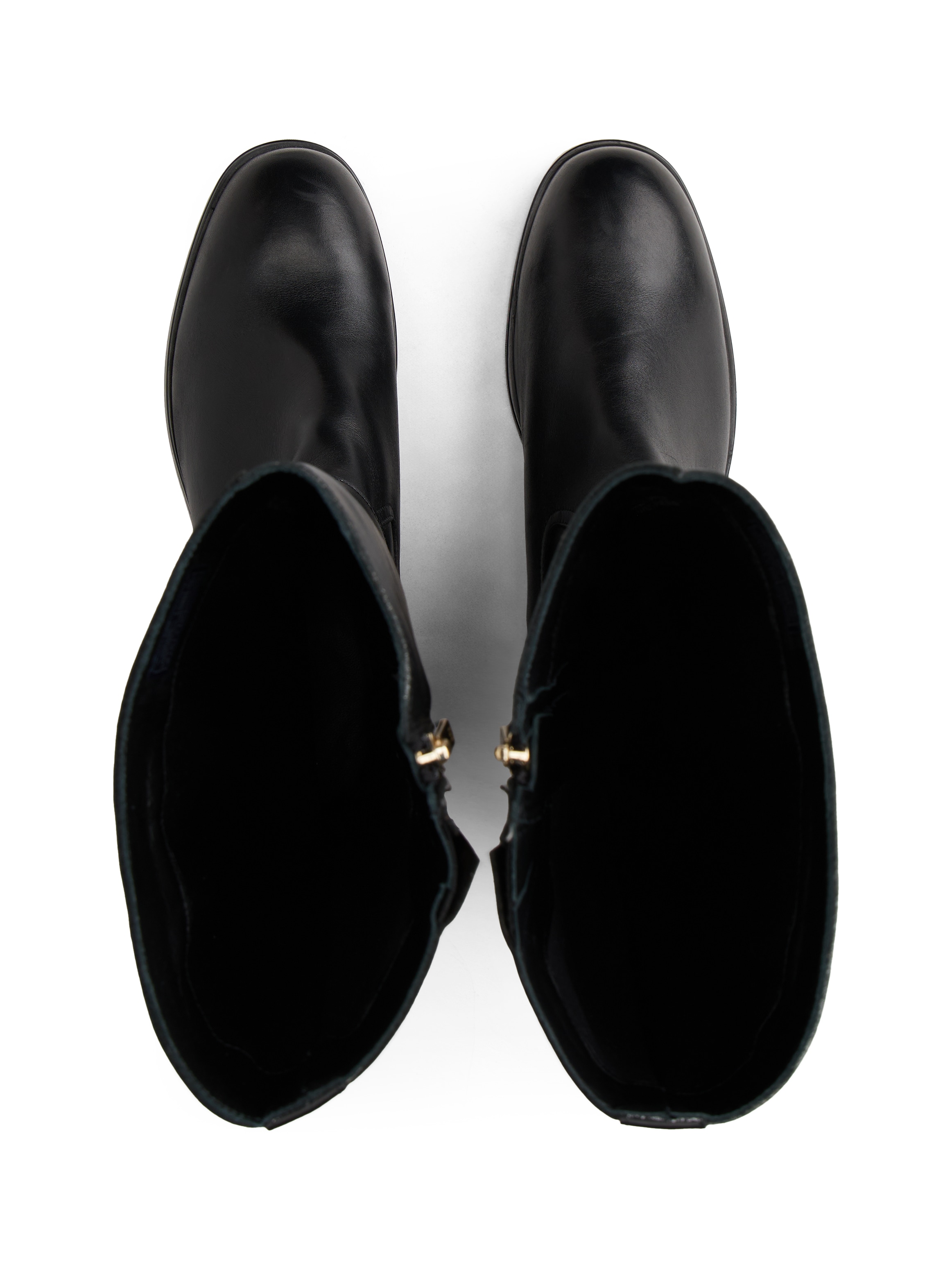 Tommy Hilfiger Stiefel »TH BUCKLE RIDING LTHR LONG BOOT«  , Blockabsatz, Langschaftstiefel, Businessstiefel mit Zierschnalle