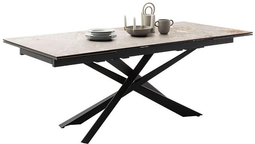MCA furniture Esstisch »TESERO Auszugtisch 200-300 cm«, (Einzelstück), Keramik,Metall,Marmor-Optik,ausziehbar,belastbar 100kg,10-12 Pers.