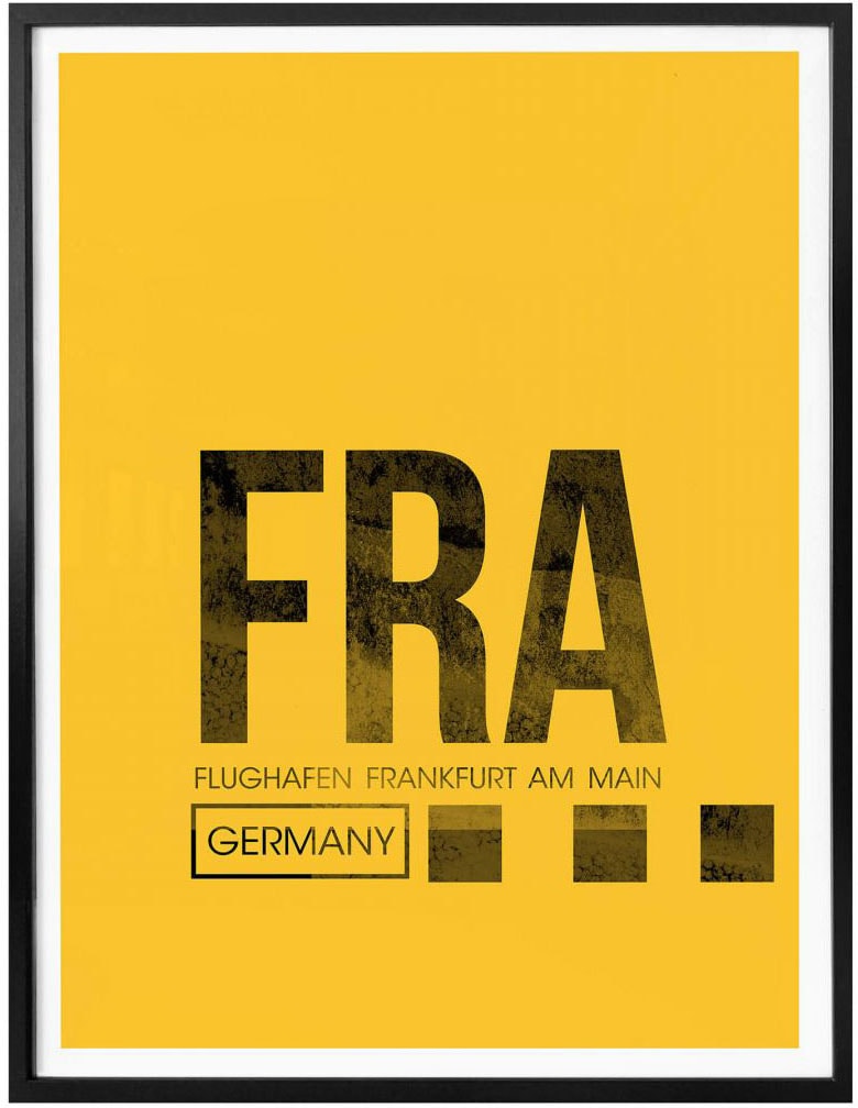 Rechnung kaufen FRA Flughafen, »Wandbild (1 Wandposter Bild, Flughafen Poster Wandbild, auf Poster, Wall-Art St.), Frankfurt«,