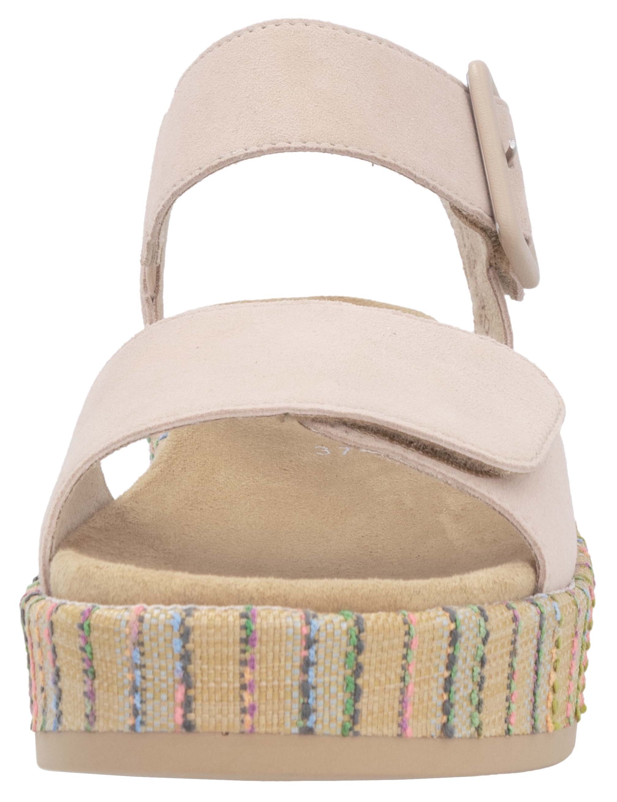 Remonte Sandalette »Elisabeth Hurley-Collection«, Keilabsatz, Sommerschuh, Riemchensandale mit bezogenem Plateau