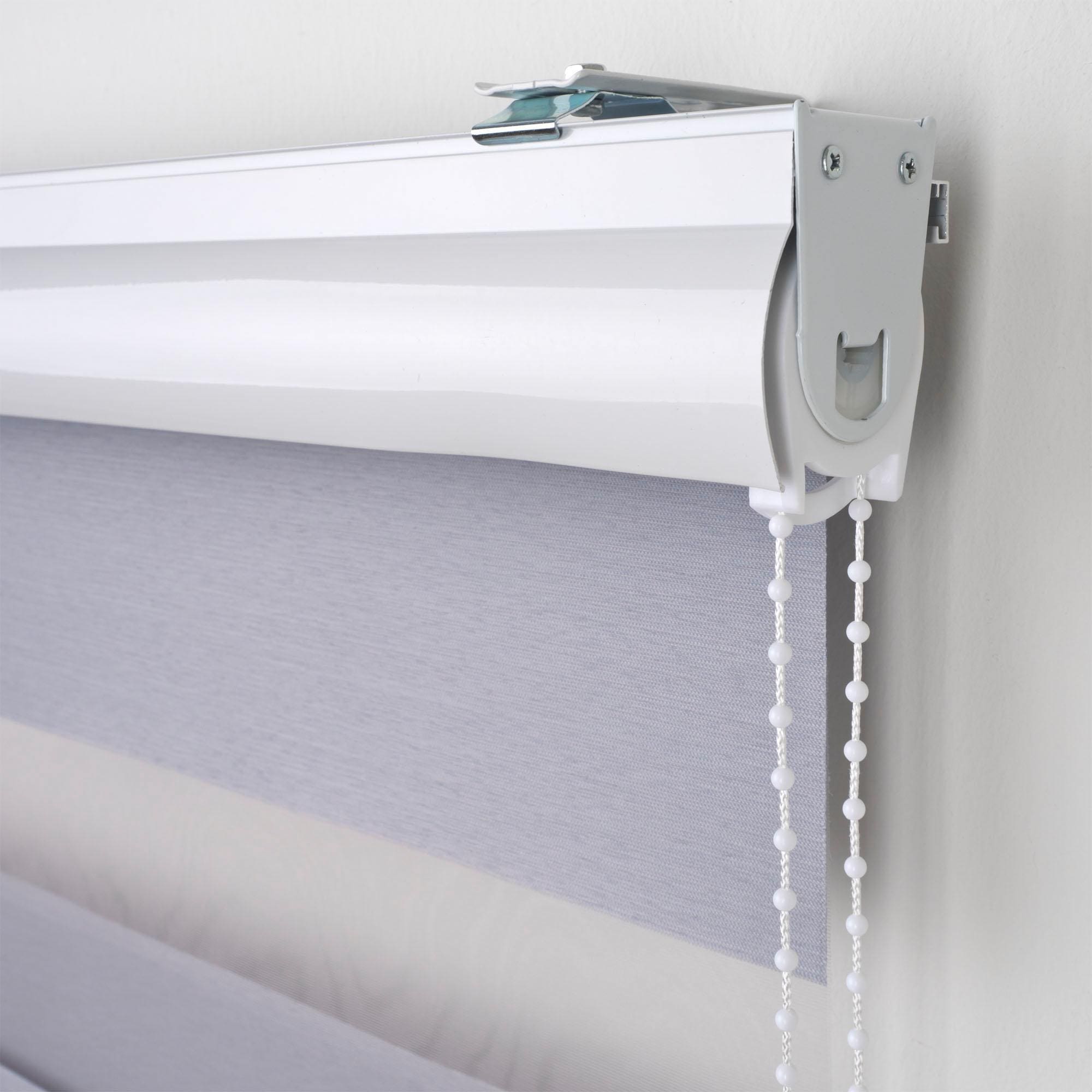 Liedeco Doppelrollo »DUO-Rollo mit 20 cm Streifen«, Lichtschutz, mit Bohren, im Fixmaß