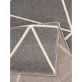 DELAVITA Teppich »Morten«, rechteckig, 17 mm Höhe, geometrische Muster, Kurzflor, weich, idealer Teppich für Wohnzimmer, Schlafzimmer