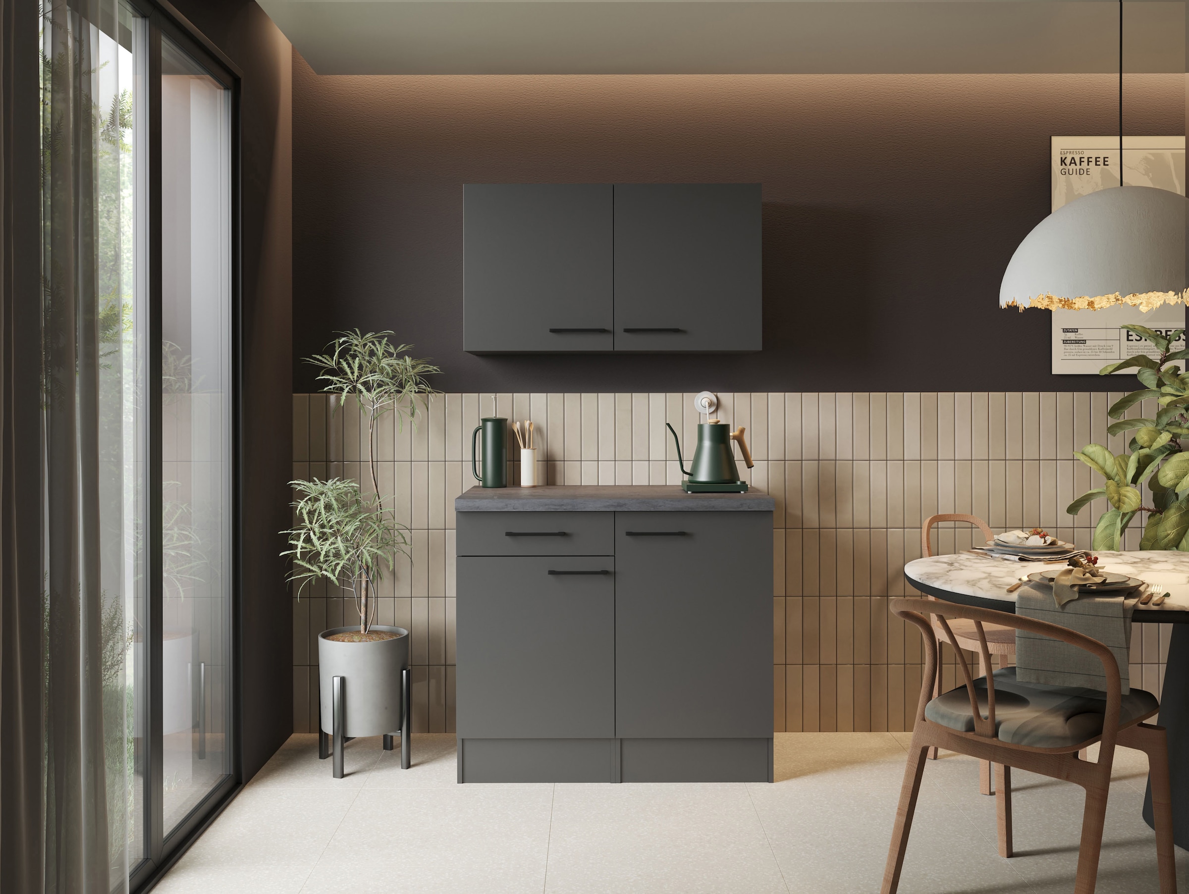 RESPEKTA Buffet »Oliver« zerlegt, mit Soft Close Funktion, inkl. Oberschränke, Breite 100 cm