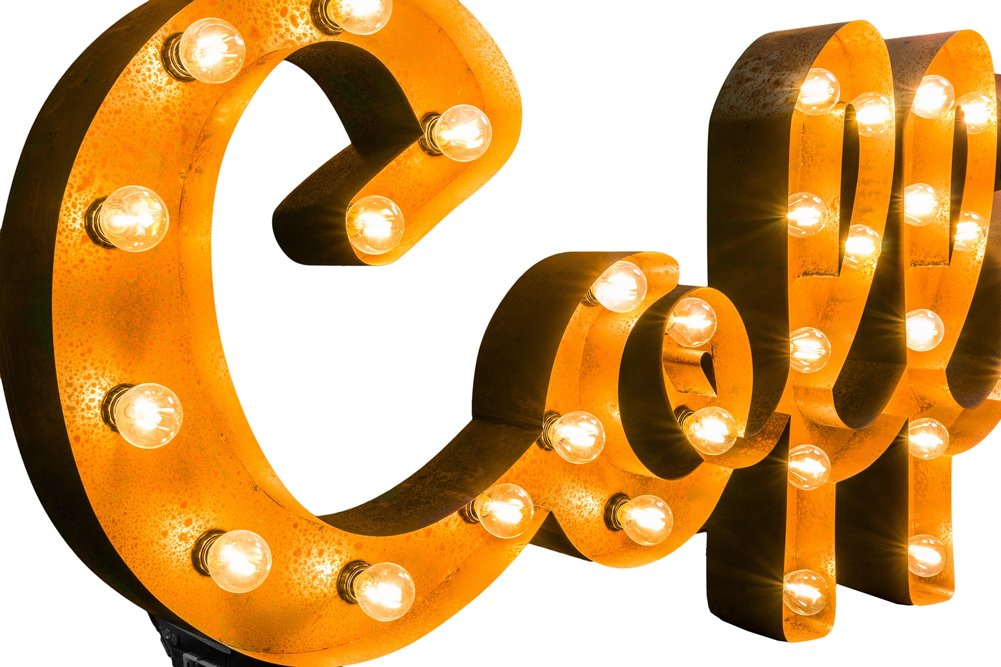 MARQUEE LIGHTS LED Dekolicht »Coffee« E14 1 Stk. Warmweiß Wandlampe, Tischlampe Kaffee, 46 Leuchtmittel E14 (exkl.) - 145x61 cm