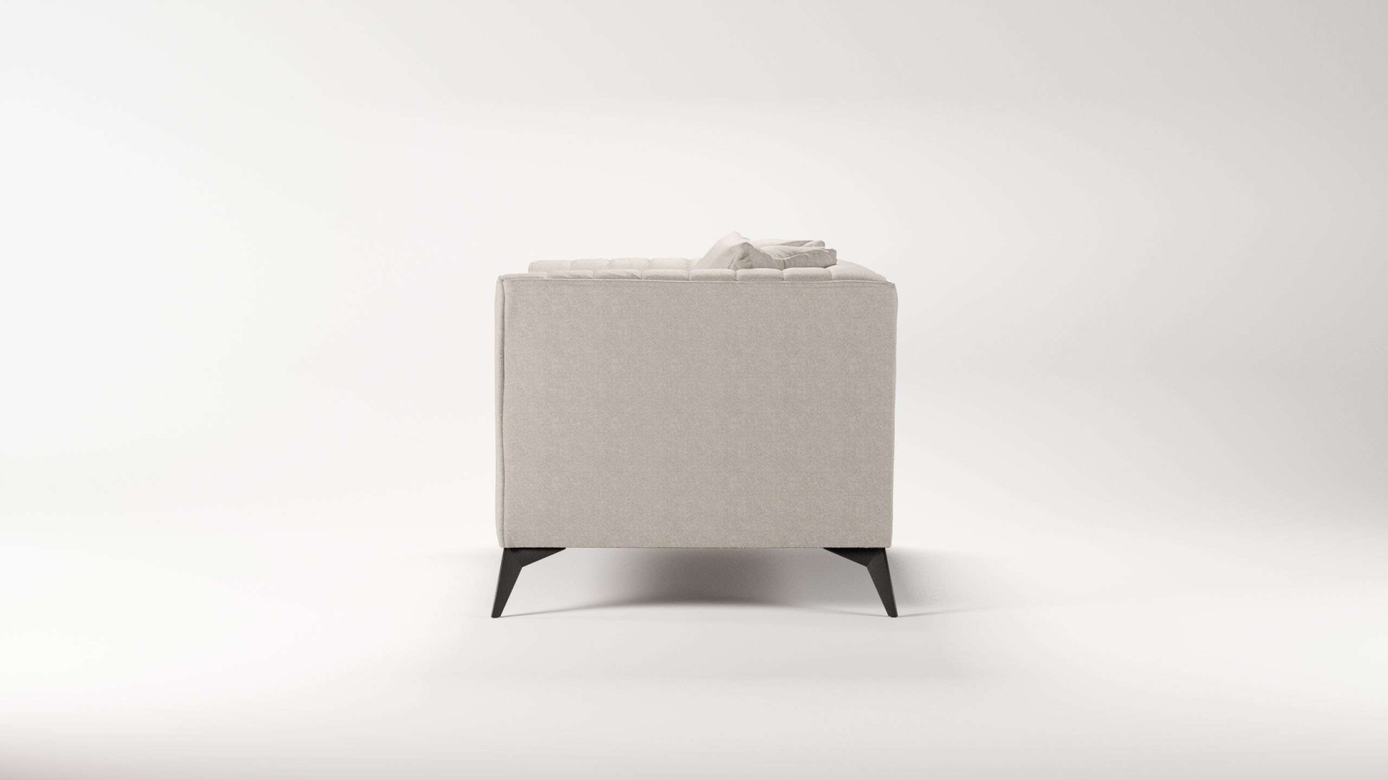Places of Style Loveseat »MATTHEW Loungesessel, Maße B/T/H: 130/86/74 cm«, incl. Zierkissen, feine Steppung im Rücken, belastbar bis 200kg