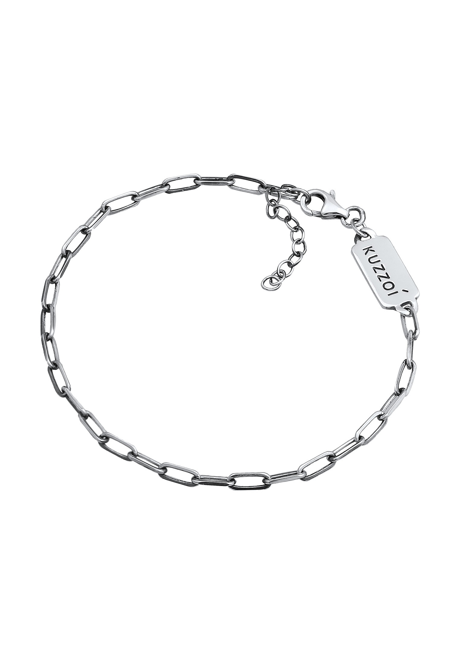 Kuzzoi Armkette »Armband Herren Gliederkette Oval 925 Silber«