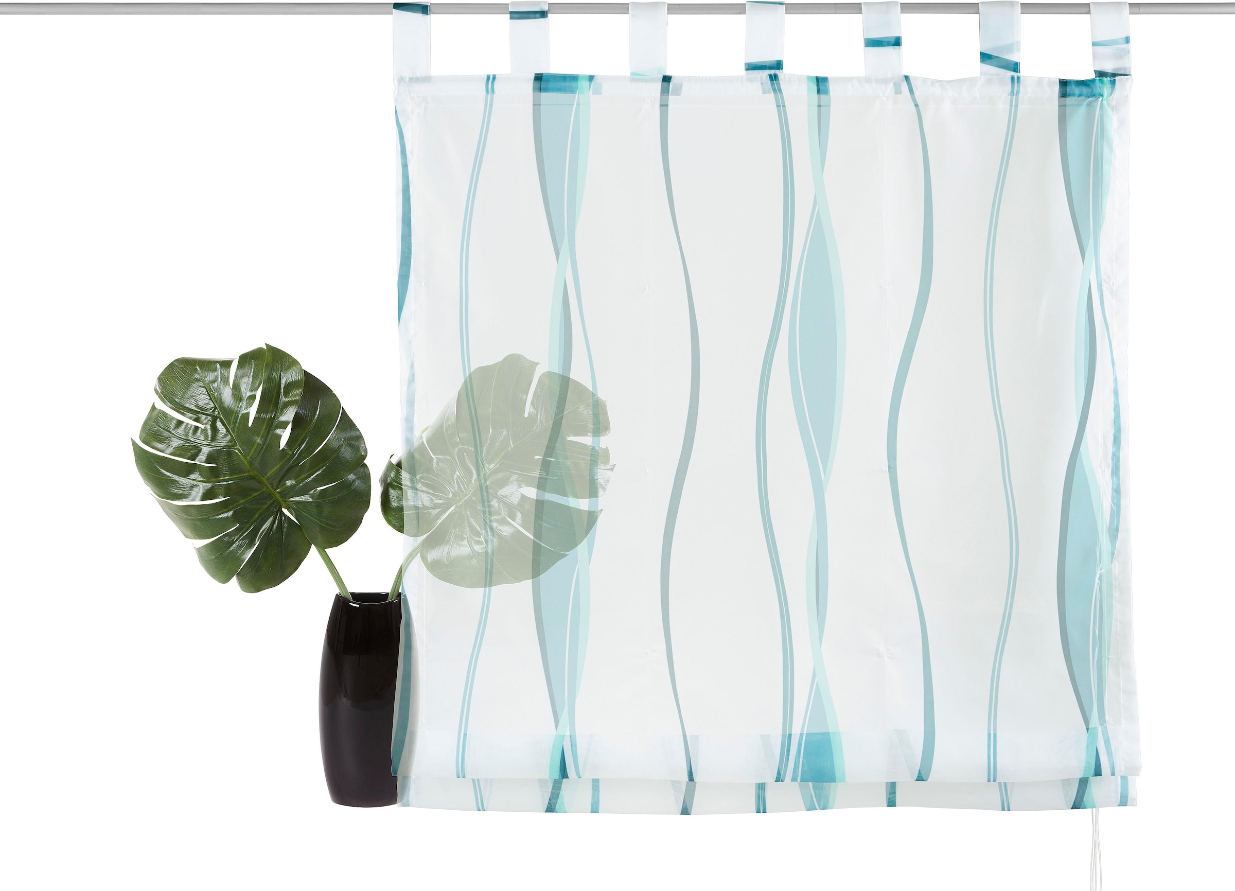 my home Raffrollo kaufen Polyester Transparent, »Dimona«, Voile, online mit Schlaufen