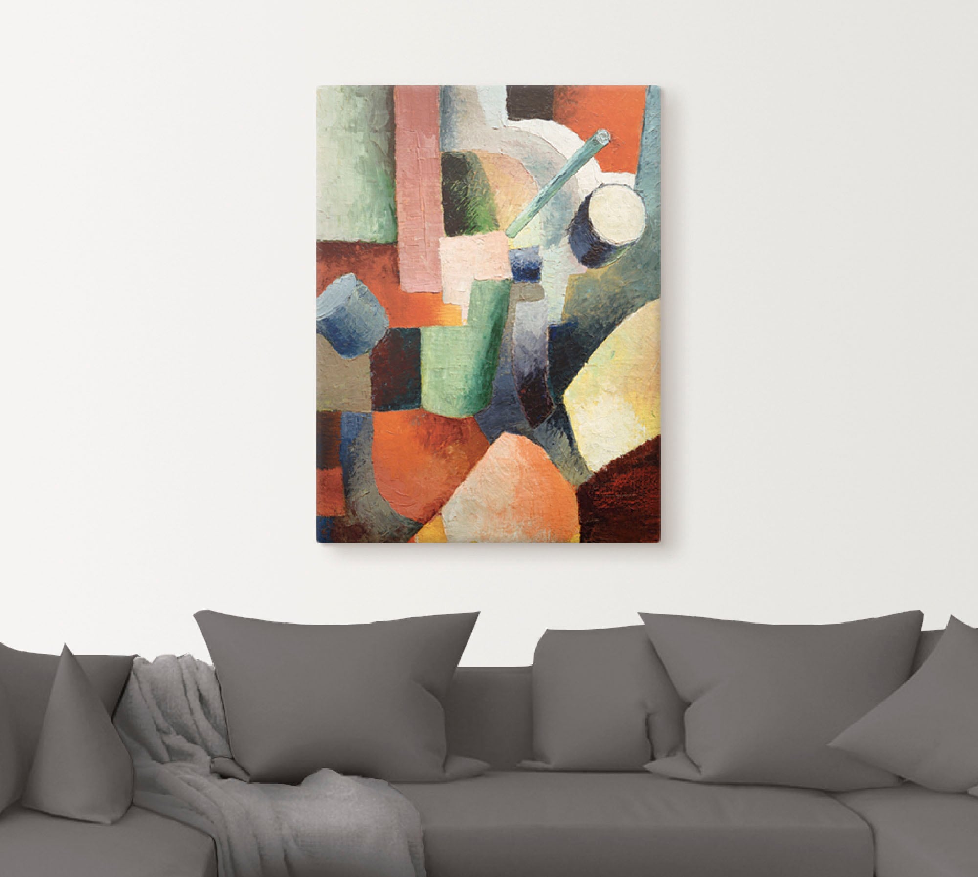 Artland Leinwandbild »Farbige Formenkomposition«, Muster, (1 St.), auf Keilrahmen gespannt
