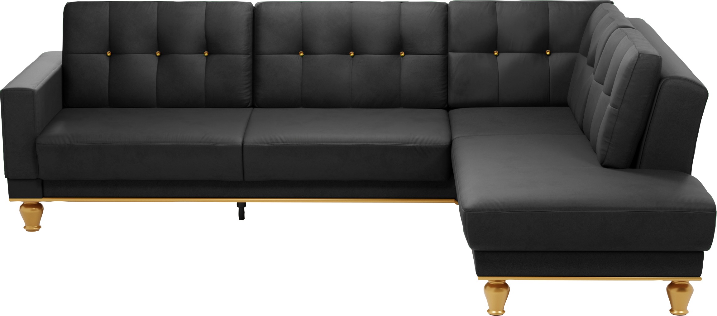 sit&more Ecksofa »Orient 5 L-Form«, mit Strass-Stein, wahlweise mit Bettfunktion und Bettkasten