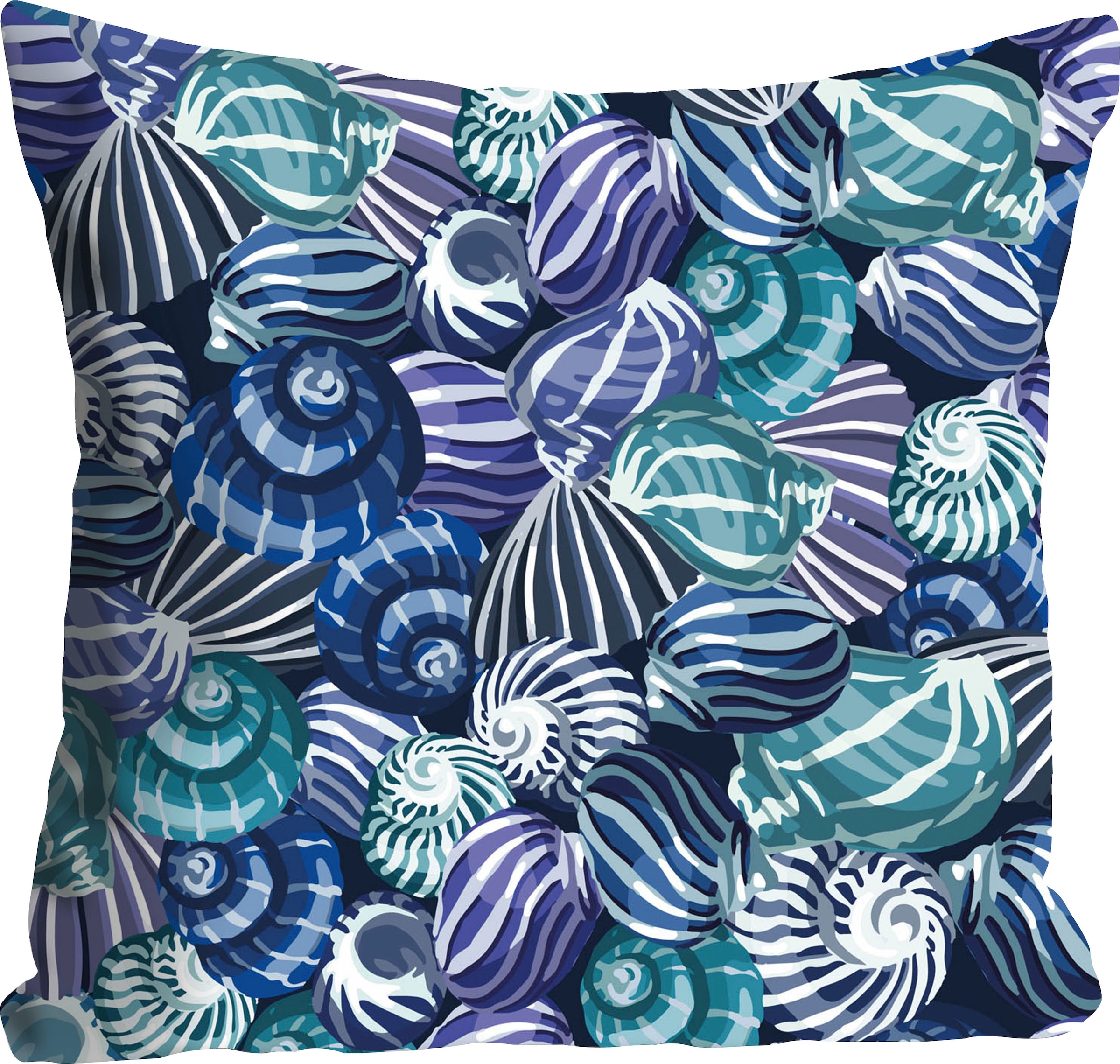 queence Dekokissen »Jenny«, Kissenhülle,Muscheln,Maritim,Strand,Sommer,Dekokissen,Nautisch,Natur