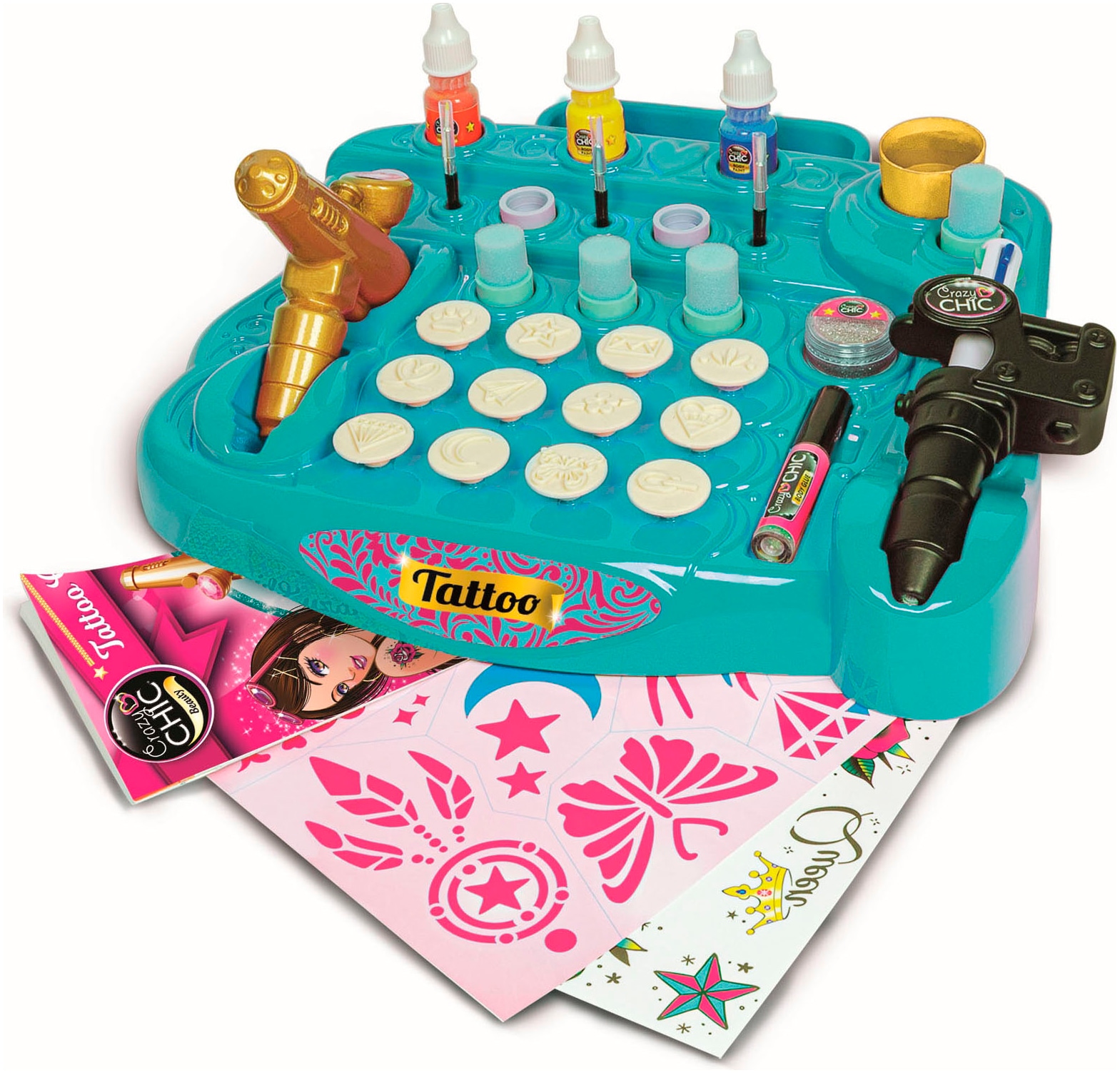 Clementoni® Kreativset »Crazy Chick, Tattoo-Studio«