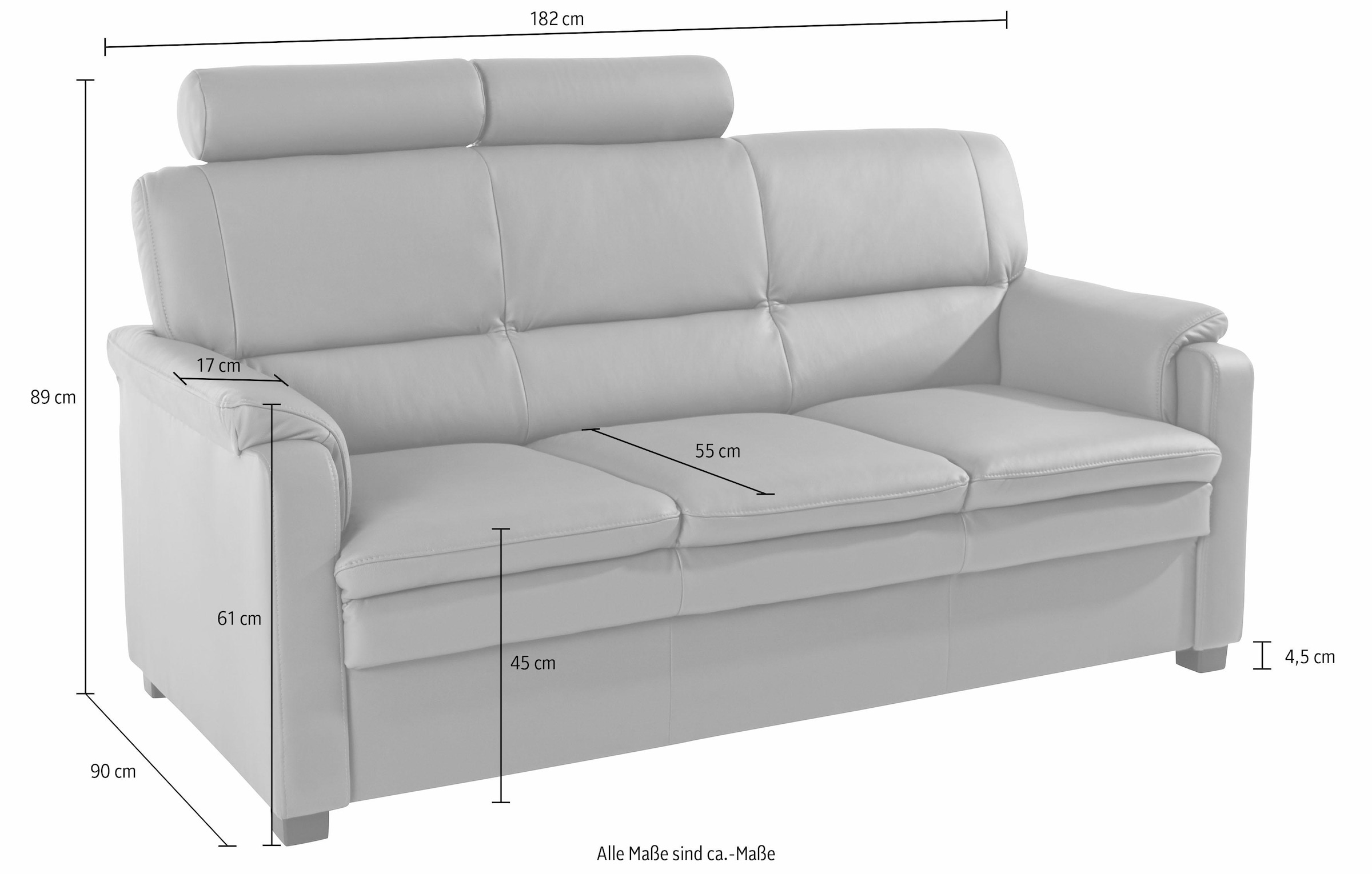 sit&more 3-Sitzer »Pisa«, mit Federkern