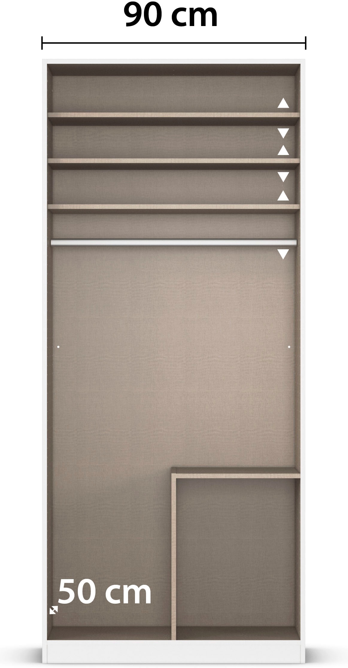 rauch Drehtürenschrank »Kleiderschrank Kleiderschränke Schrank Garderobe AGORDO mit Glasfront«, (in zwei Griff-Farben mit Glasfront), mit Außenschubkästen, in 6 Breiten und 2 Höhen MADE IN GERMANY