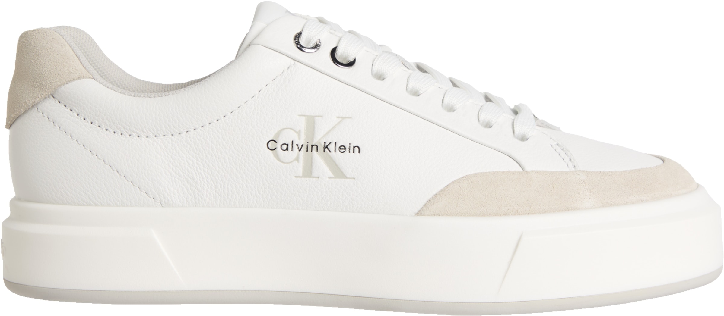 Calvin Klein Jeans Sneaker »BASKET CUPSOLE LACEUP LTH MIX«  Basket-Sneaker, Halbschuh, Schnürschuh mit Plateausohle