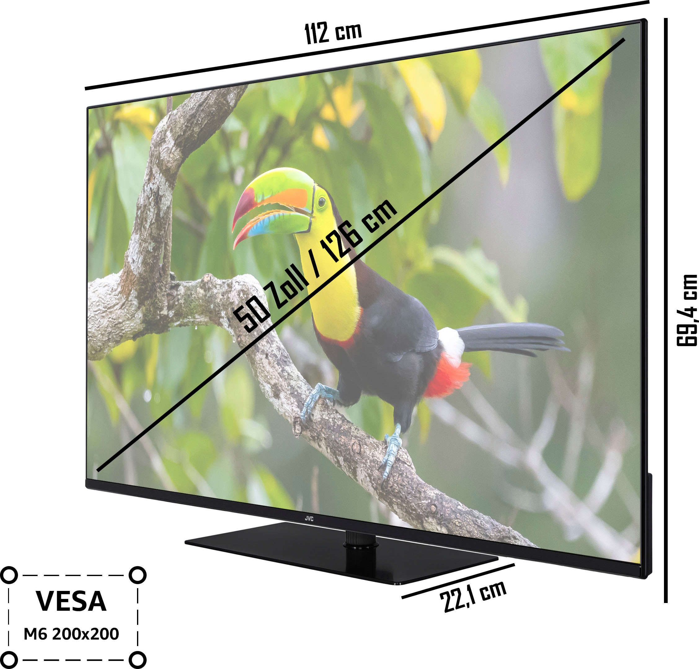 JVC LED-Fernseher »LT-50VU6355«, 126 cm/50 Zoll, 4K Ultra HD