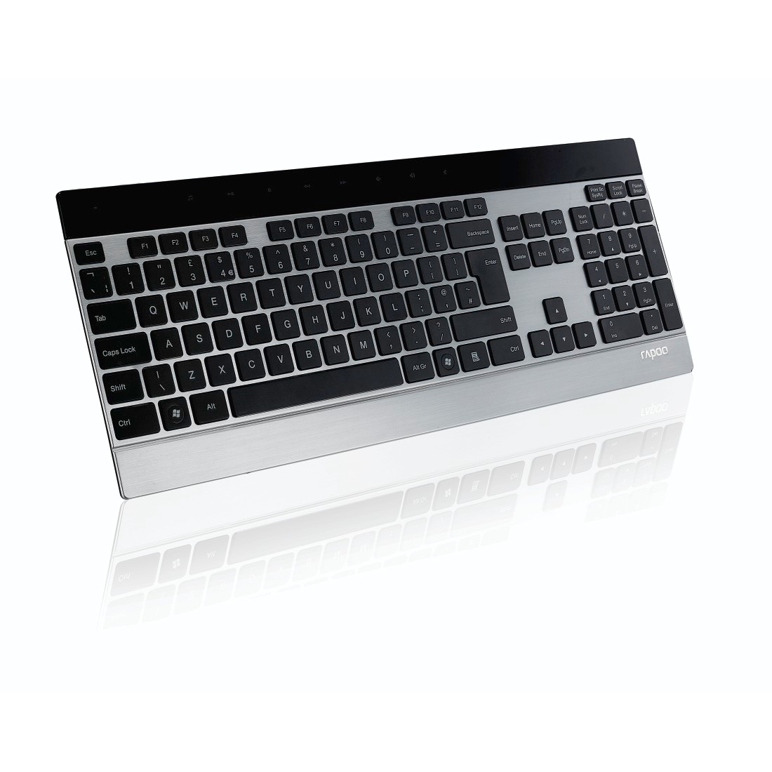 Rapoo Wireless-Tastatur »E9270P kabellose Tastatur, 5 GHz Verbindung« (Lautstärkeregler | Ziffernblock)