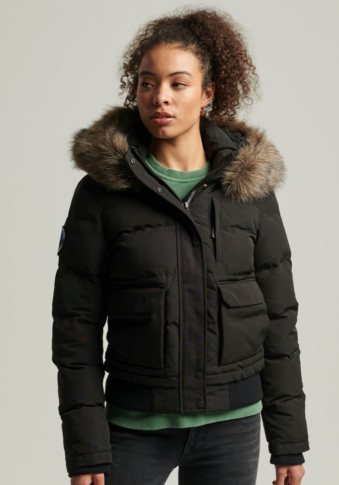 Superdry Bomberjacke, abnehmbare Kapuze, recyclter Wattierung kaufen