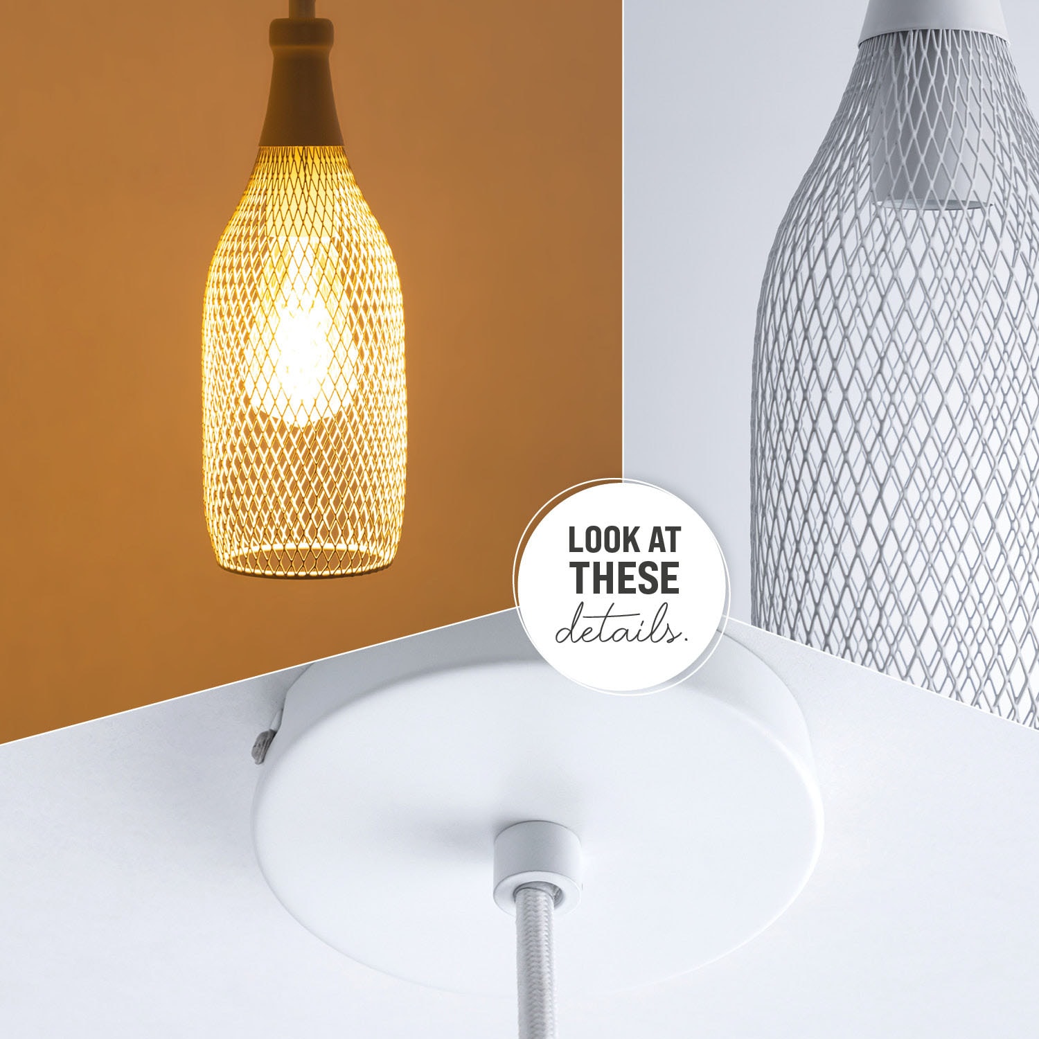 Paco Home Pendelleuchte »DESMOND«, 1 flammig, Leuchtmittel E27 | ohne Leuchtmittel, Hängelampe Esszimmer Esstischlampe Metall 1,5m Textilkabel Kürzbar