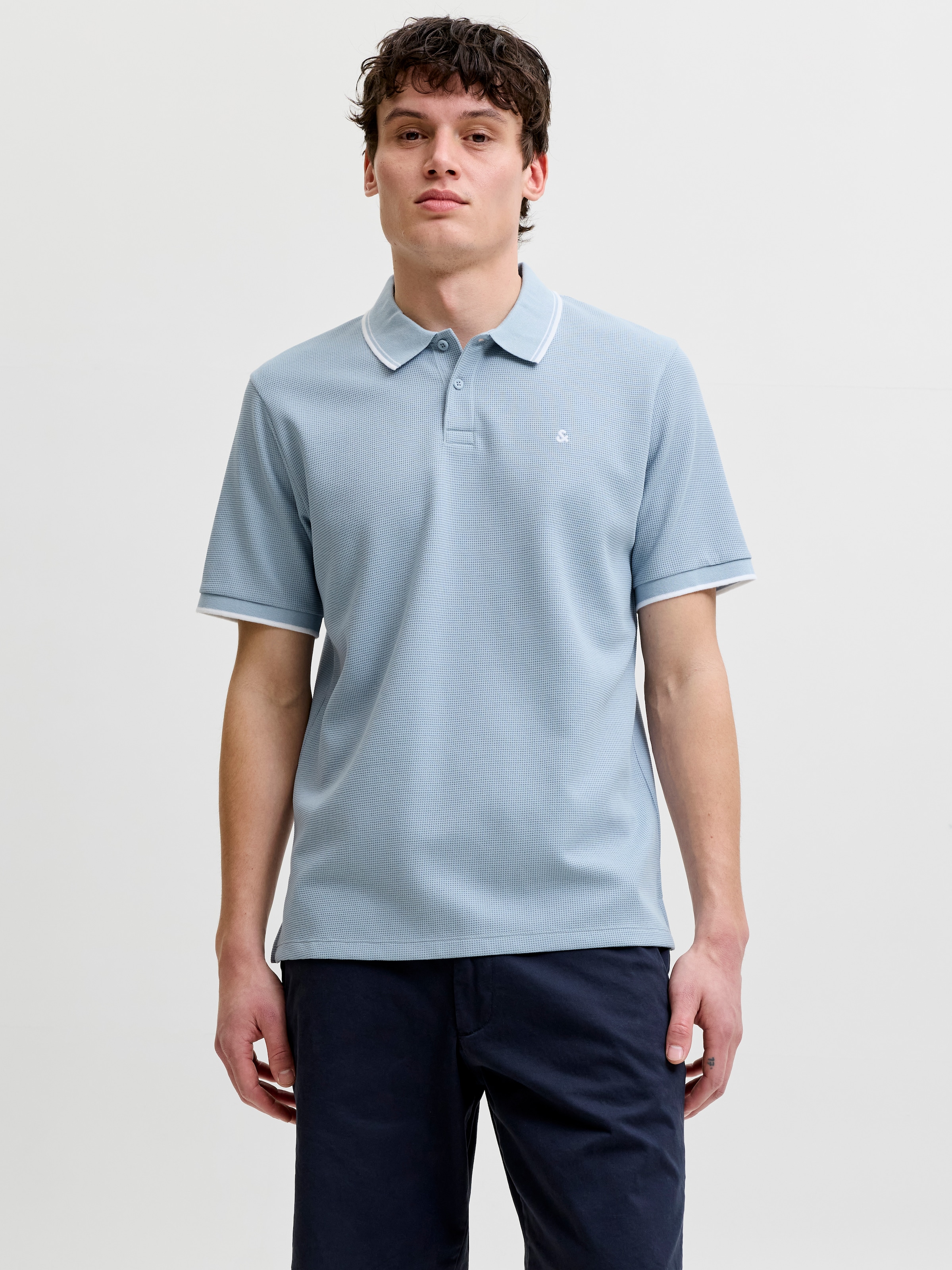 Jack & Jones Poloshirt »JJEAUSTIN POLO SS NOOS« Materialmix, regular fit