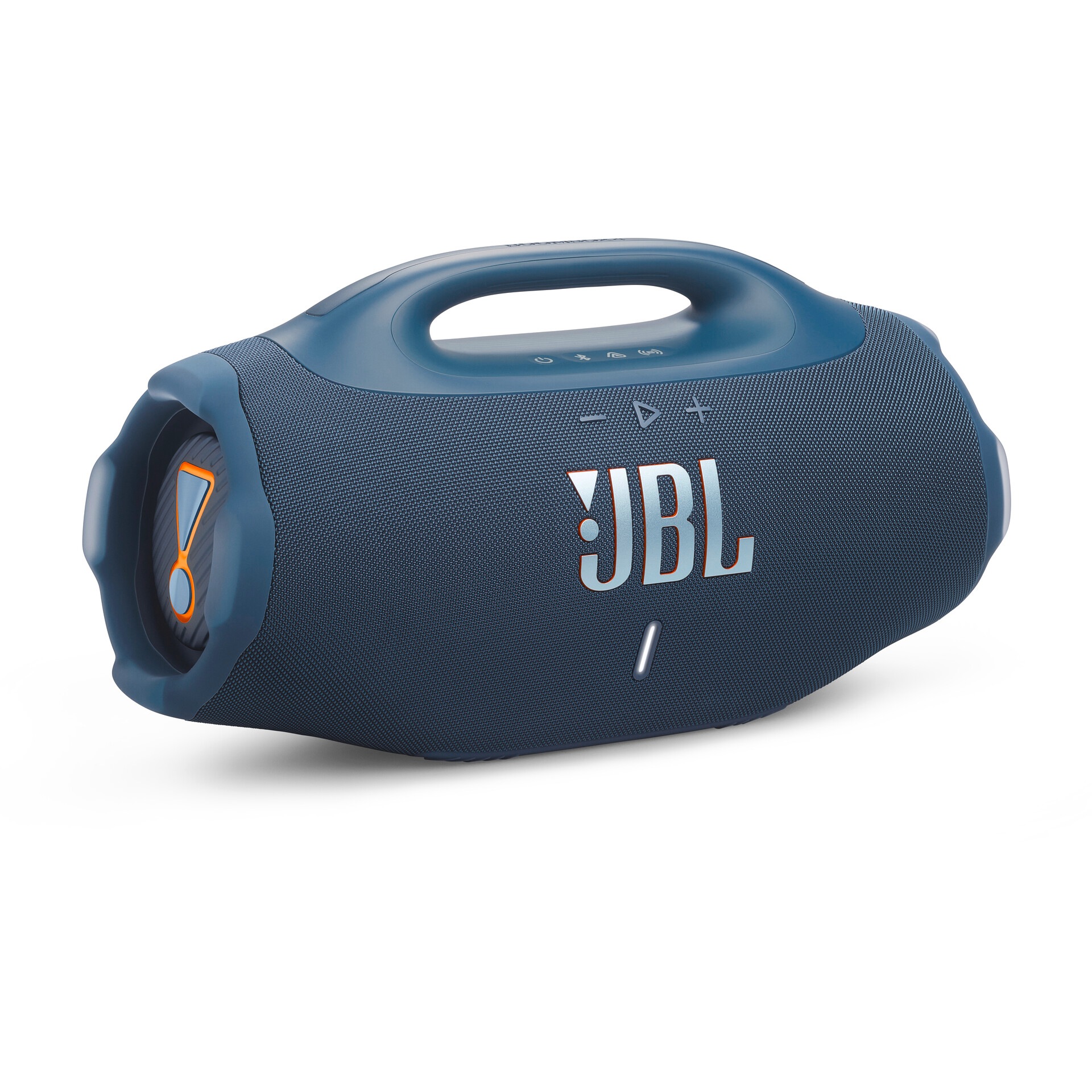 JBL, Bluetooth-Lautsprecher »Boombox 4« (Bluetooth Bass- und Lautstärkeregelung 65 W) Akku austauschbar für noch längeren Musikgenuss, Blau, Zwei Bass