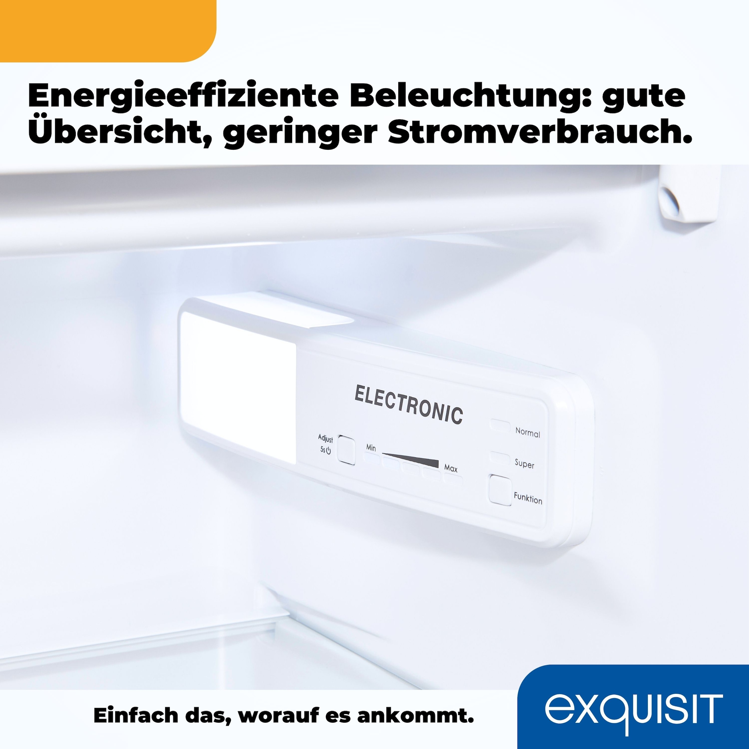 exquisit Kühlschrank »KS185-4-HE-040E weiss«, 190 L Volumen, Schnellgefrieren, 4 Sterne