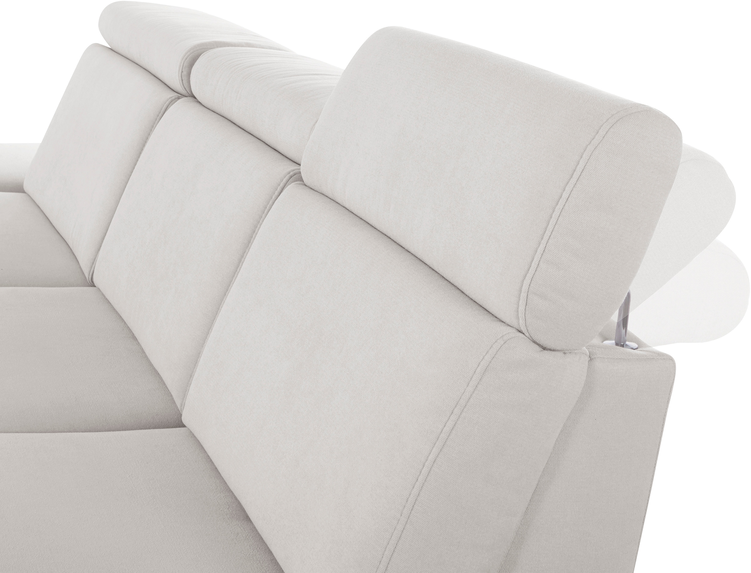 sit&more Ecksofa »Brisbane L-Form«, Fußhöhe 12 cm, inklusive Sitztiefen-, Armteil- und Kopfteilverstellung