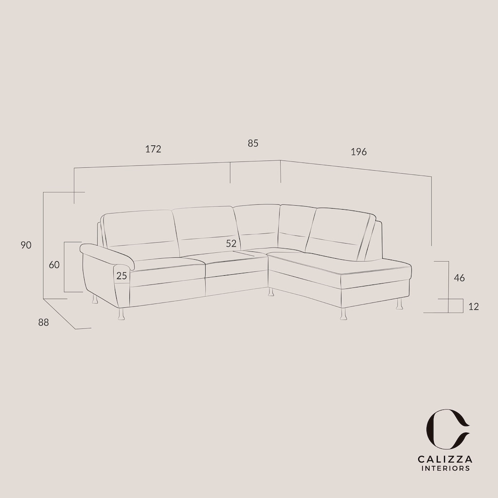 CALIZZA INTERIORS Ecksofa »Onyx«