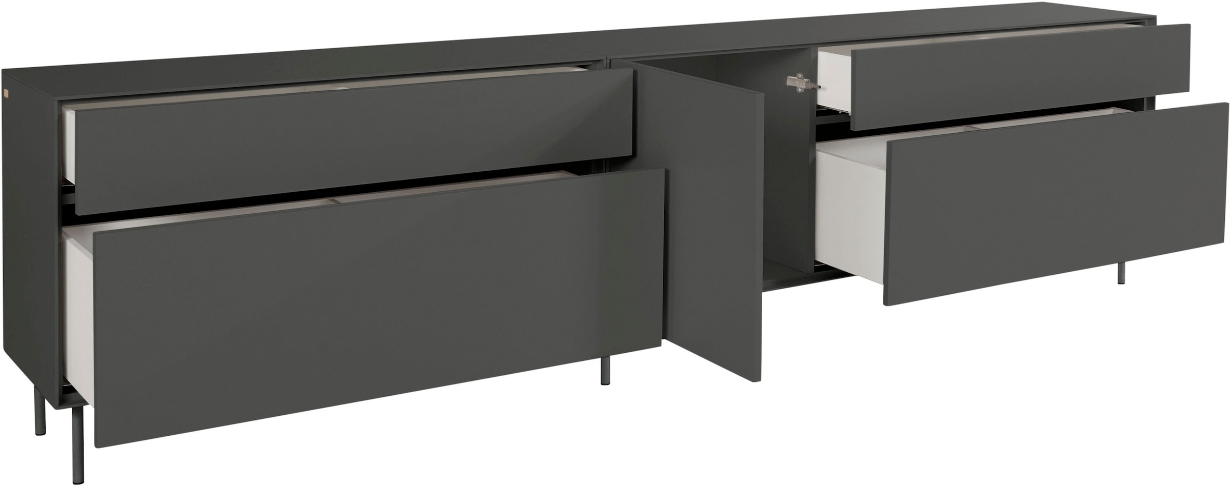 LeGer Home by Lena Gercke Lowboard »Essentials«, (2 St.), Breite: 279cm, MDF lackiert, Push-to-open-Funktion