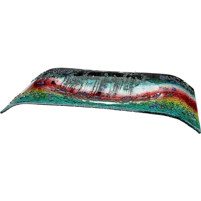 GILDE Dekoschale »Schale Rainbow Dots«, durchgefärbt; handgefertigt mit 3  Jahren XXL Garantie