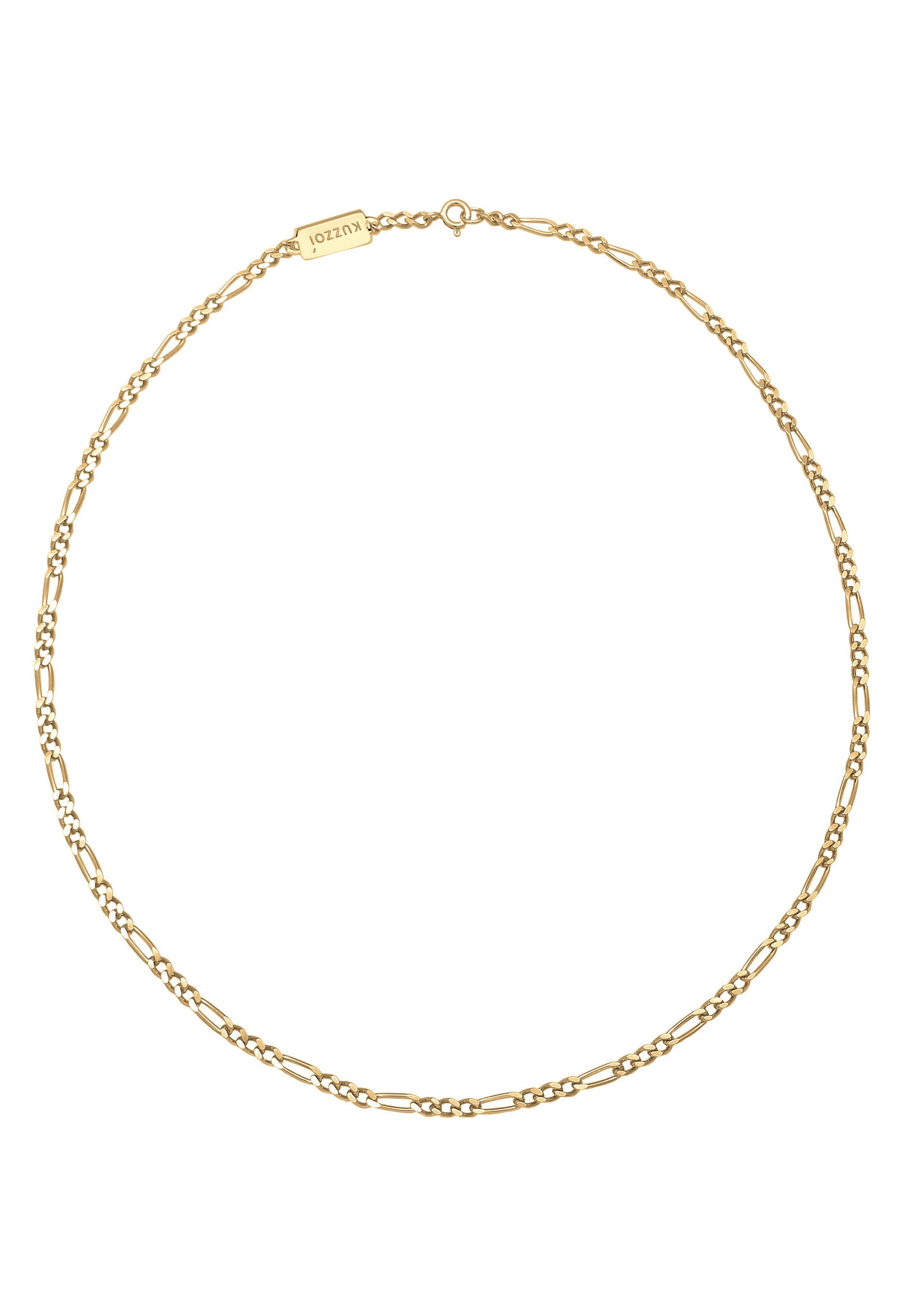 Kuzzoi Silberkette »Halskette Herrn Figaro Oxidiert Massiv Mann 925 Silber«