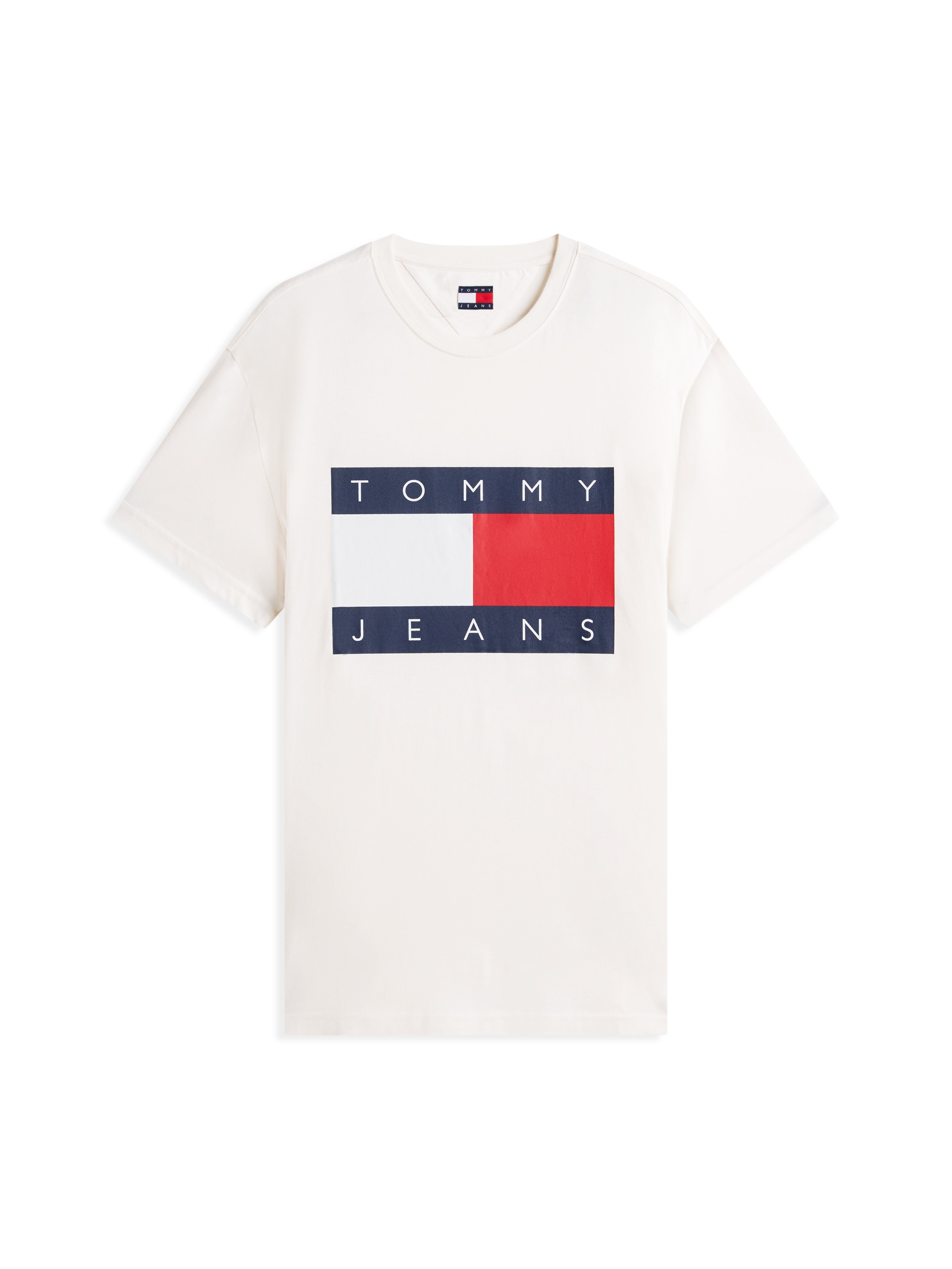 Tommy Jeans T-Shirt Rundhalsausschnitt, Regular Fit, Logo-Druck