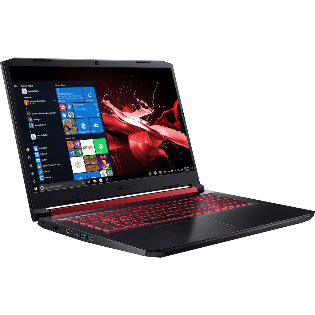 Acer Notebook »Nitro 5 AN517-51-532F«, 43,94 cm, / 17,3 Zoll, Intel, Core i5, GeForce GTX 1650, 512 GB SSD