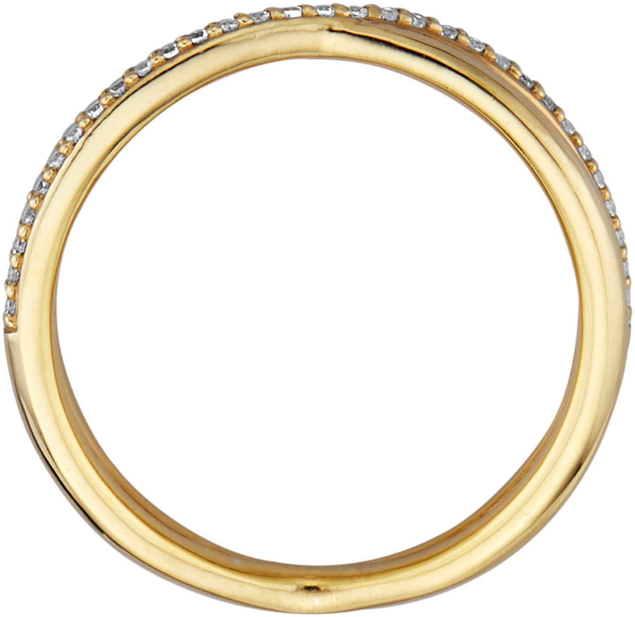 Firetti Fingerring »Schmuck Geschenk Silber 925 Damenring Ring Kreuz«, mit Zirkonia (synth.)