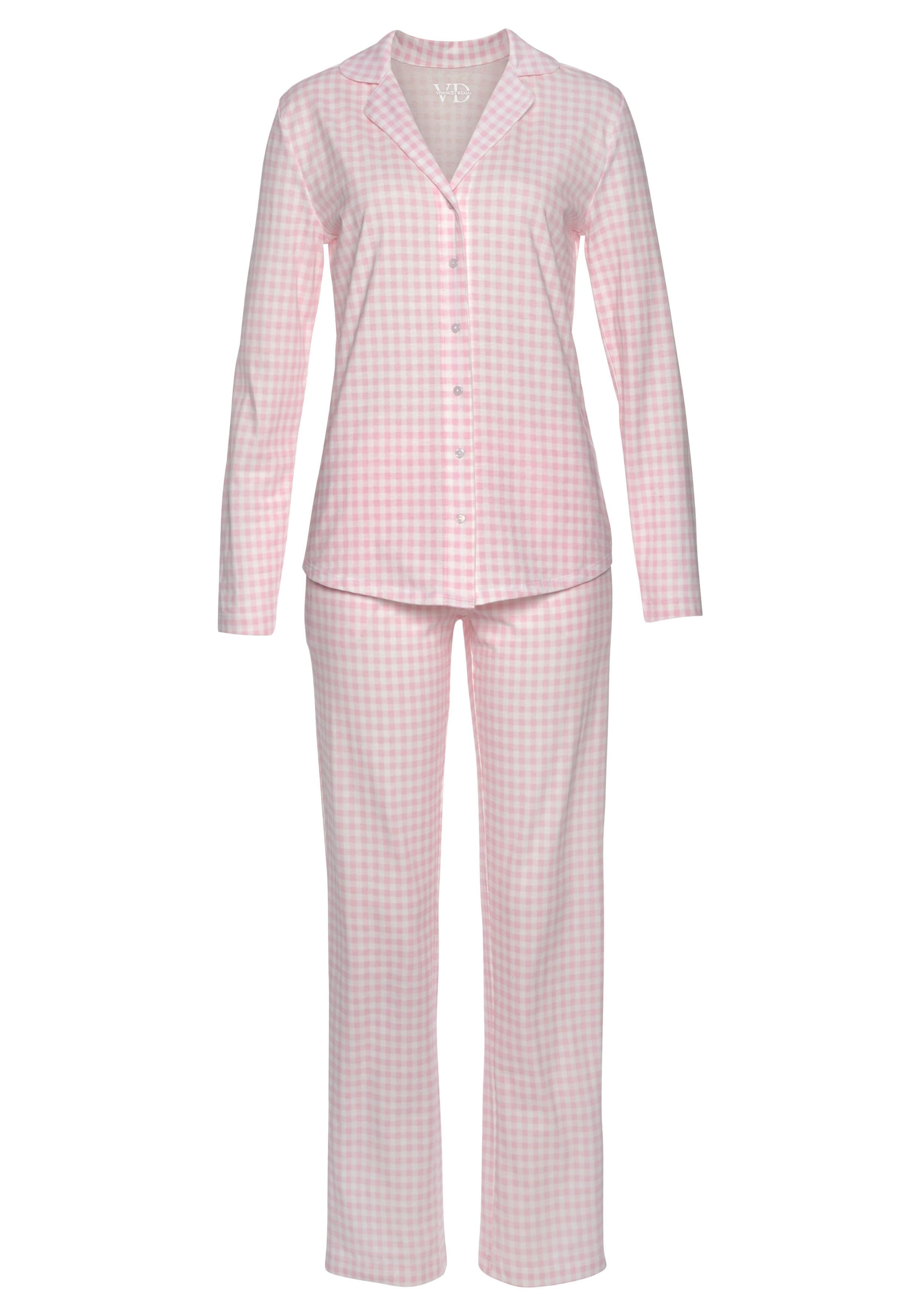 Vivance Dreams Pyjama, (2 tlg.), mit feinem Muster