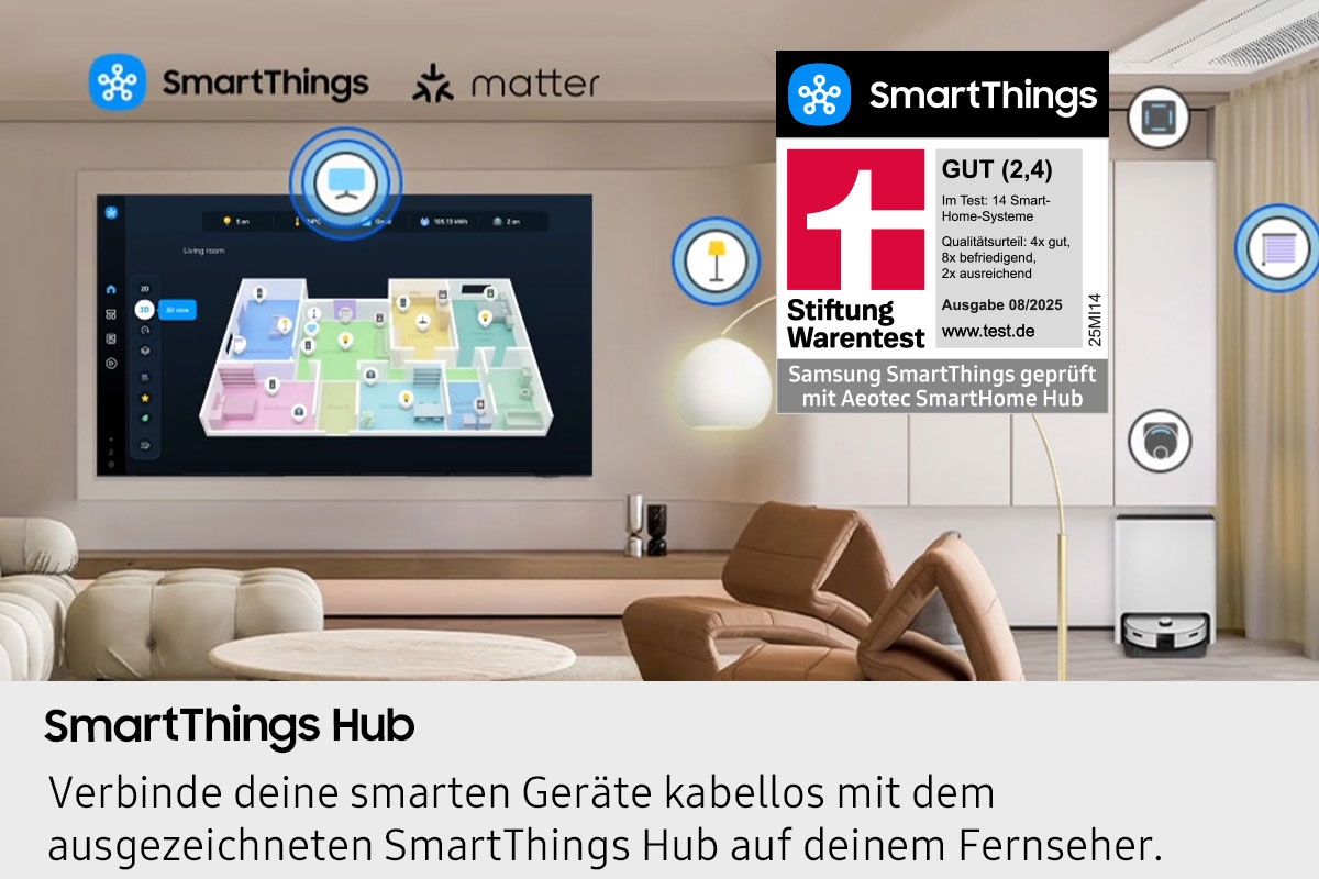 Samsung OLED-Fernseher »GQ55S84FAU« 138 cm/55 ″ Smart-TV HDR, Dolby Atmos & AI Sound, Pantone Farben, Gaming Hub, bis zu 120Hz