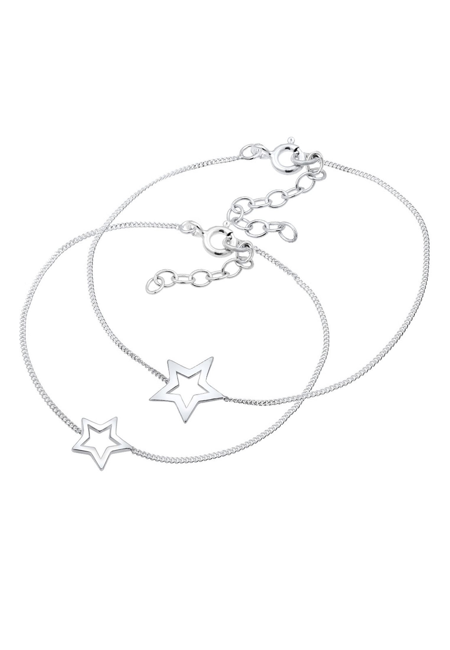 Elli Armketten Set »Armband Set Mutter Kind Sterne Astro Cut Out 925 Silber«