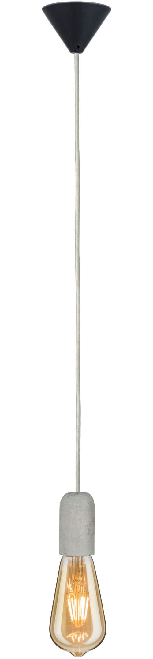 Paulmann Pendelleuchte »Neordic Jano max. 1x60W Grau/Schwarz 230V Beton/Kunststoff«, 1 flammig, Leuchtmittel E27 | ohne Leuchtmittel, E27