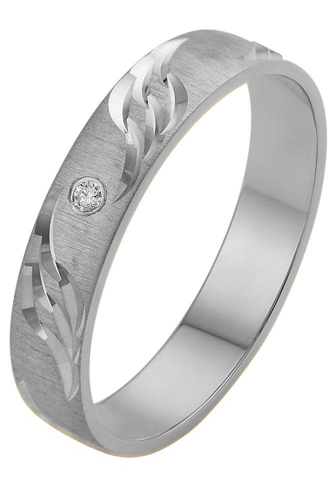 Firetti Trauring »Schmuck Geschenk Gold 375 Hochzeit Ehering "LIEBE" Welle« Made in Germany, wahlweise mit oder ohne Brillant